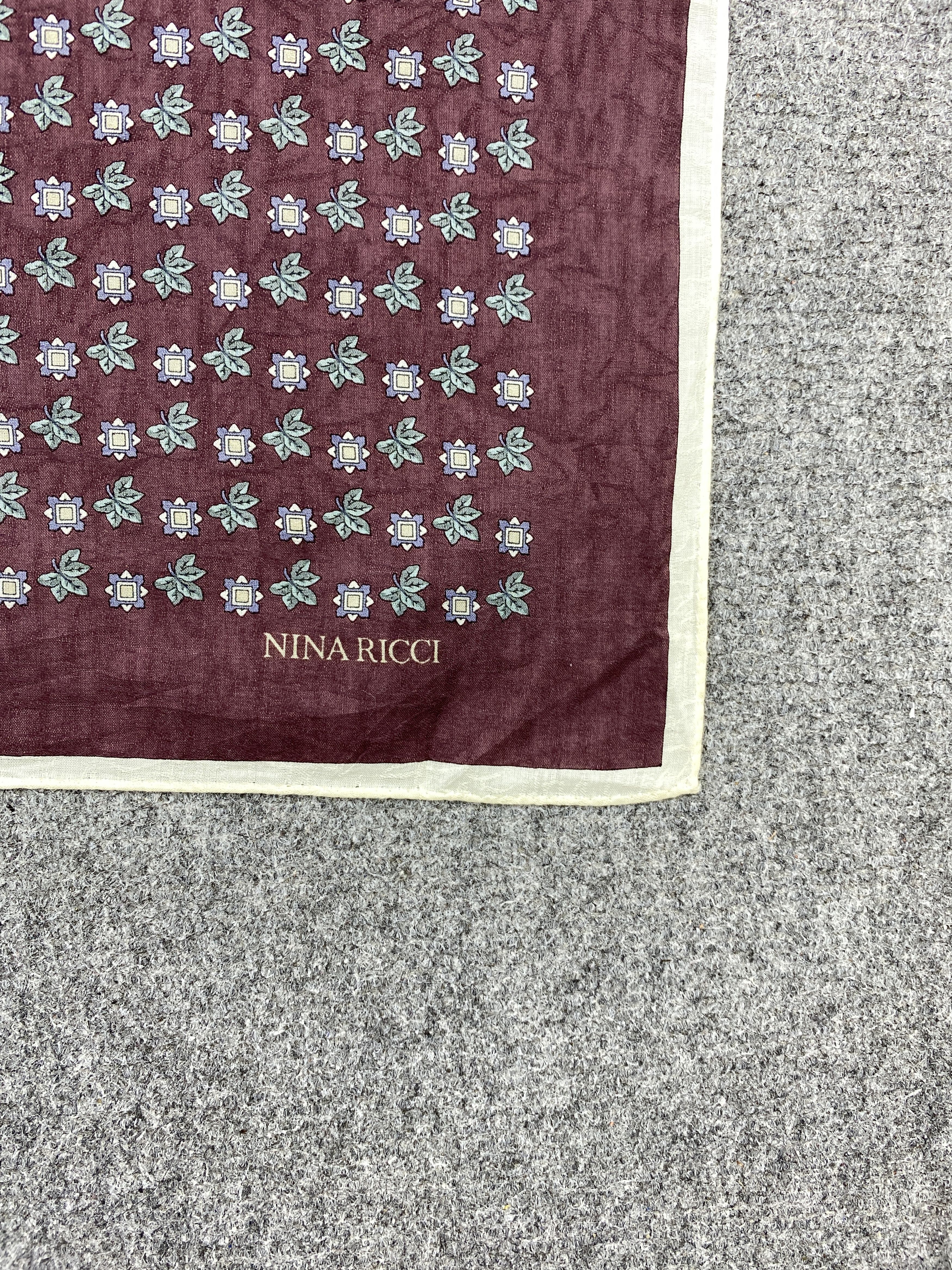 Other Vintage Nina Ricci Handkerchief / Neckerchief HKC1110 Size ONE SIZE - 5 Thumbnail