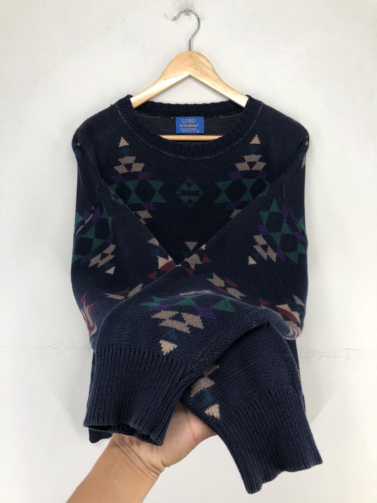 Pendleton Vintage Lobo By Pendleton Navajo Crewneck Knitwear Size US M / EU 48-50 / 2 - 8 Thumbnail