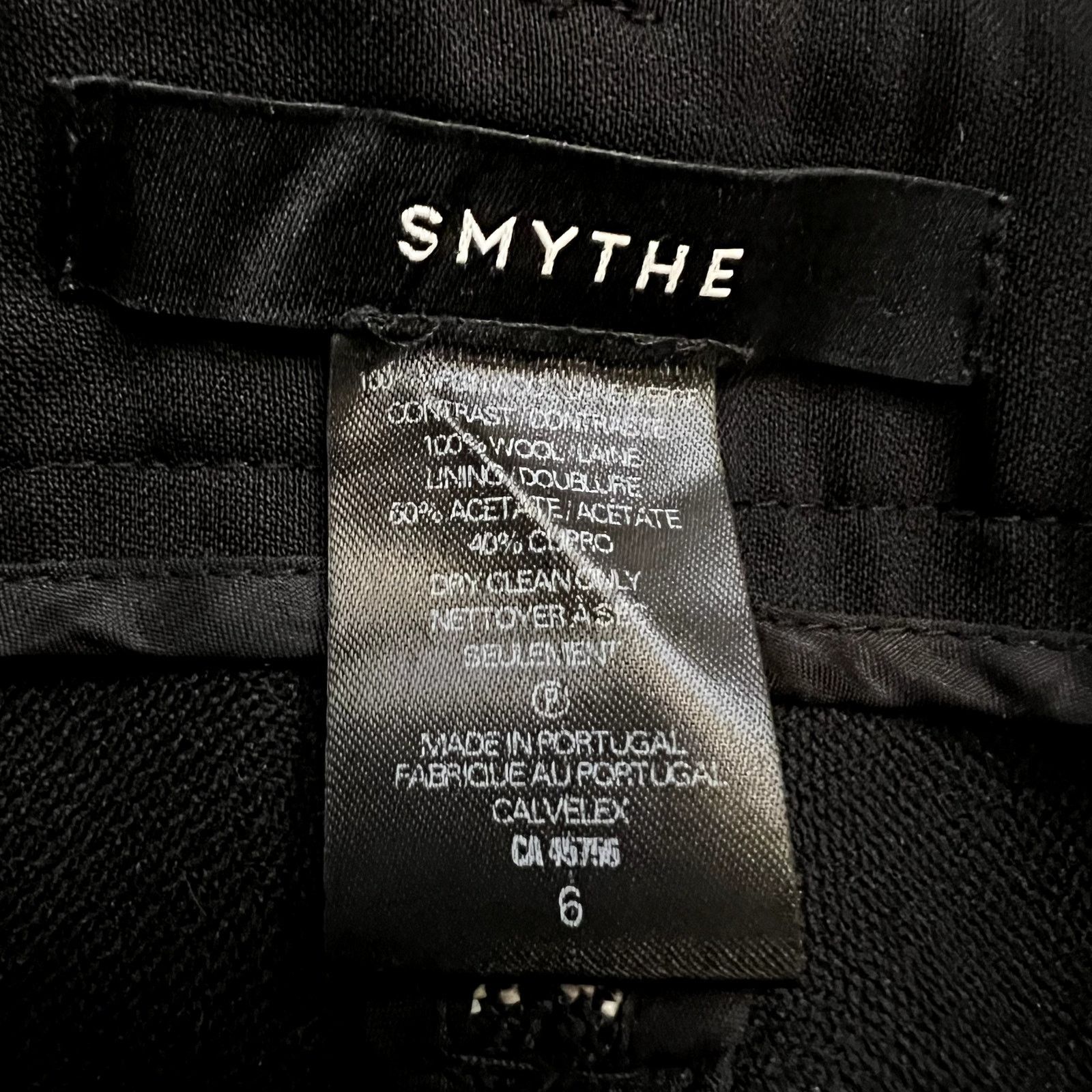SMYTHE Smythe White Black Grid Plaid Bootcut Pants Size 6 Wool Size 28" / US 6 / IT 42 - 5 Thumbnail