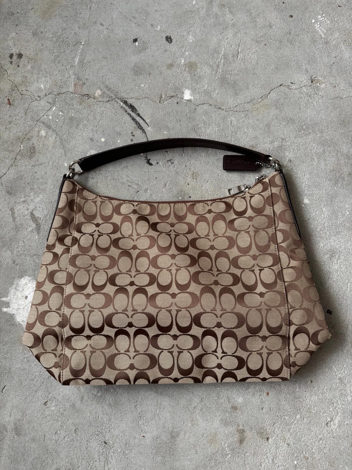 Coach Coach 2Way Signature Hobo Shoulder Bag Beige/Brown Size ONE SIZE - 6 Thumbnail