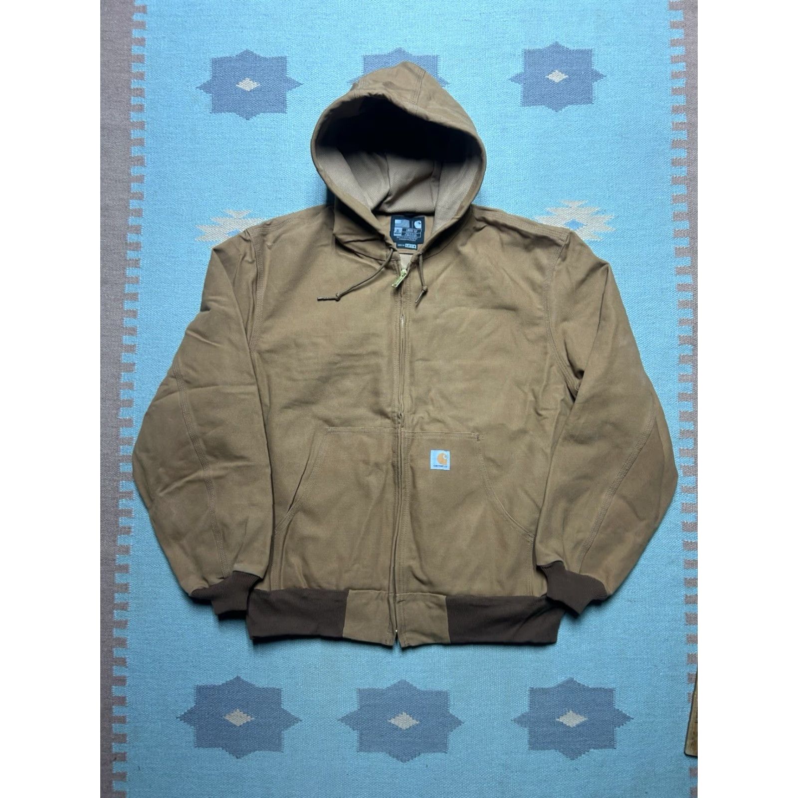 Carhartt Carhartt Jacket Duck Canvas Hooded Work J131 BRN Thermal Lined Brown Men’s XL Size US XL / EU 56 / 4 - 2 Thumbnail