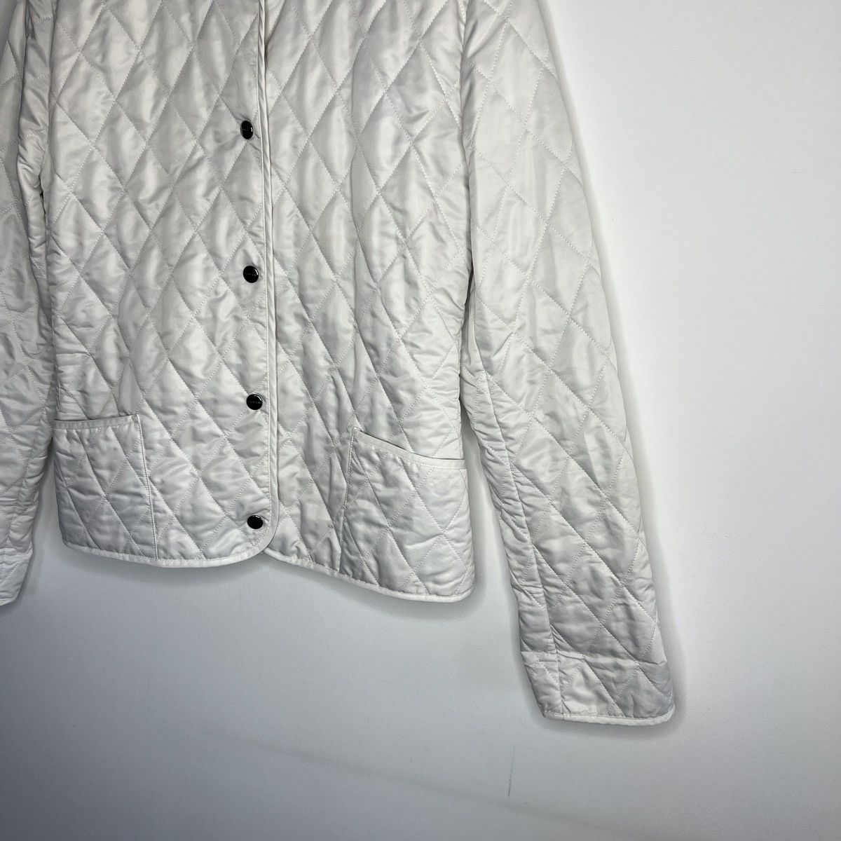 Burberry Burberry London White Puffer Jacket Quileted Nova Check Size S / US 4 / IT 40 - 2 Thumbnail