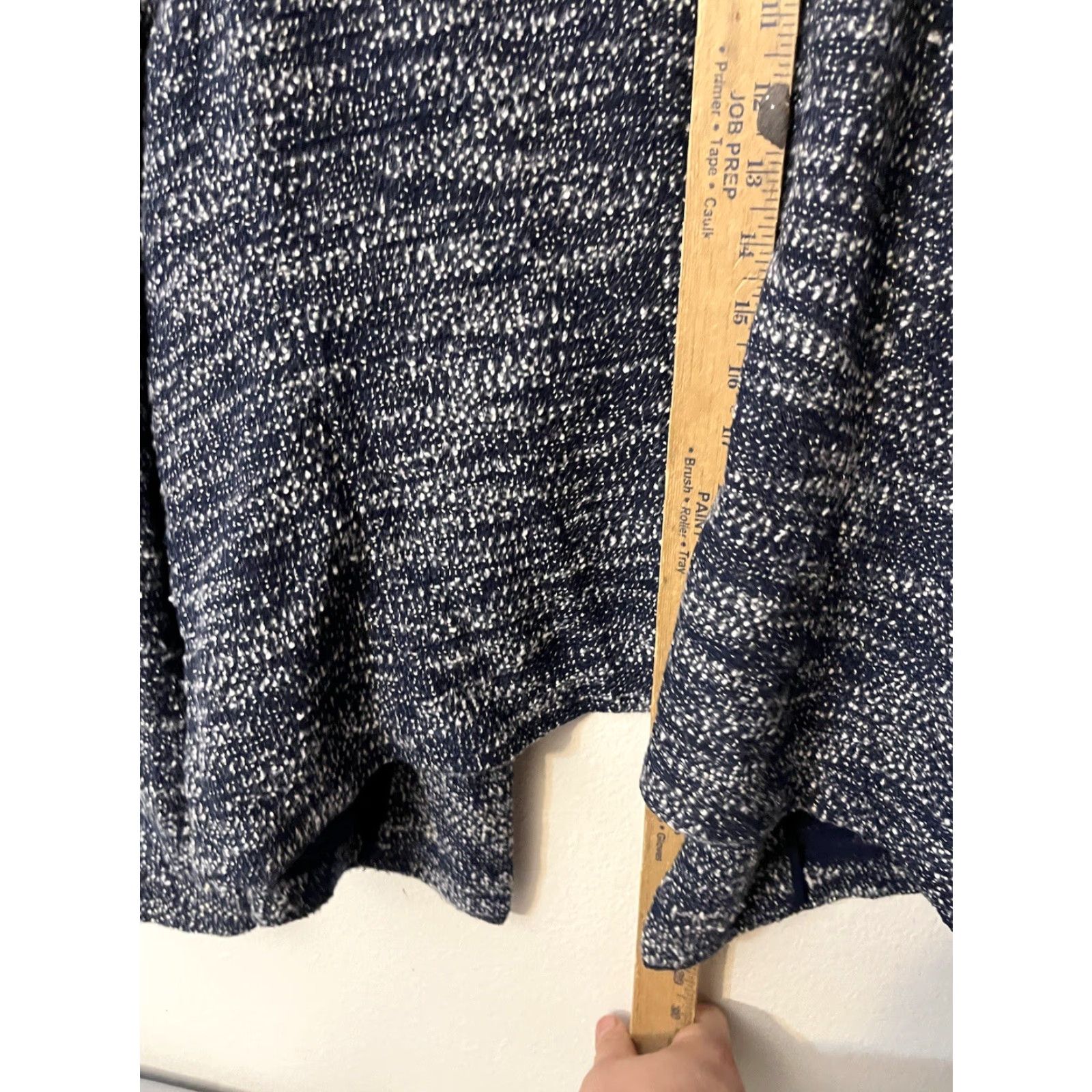Loft LOFT Cardigan Sweater Women XL Blue Open-Front Long Sleeve Knit Cotton Rayon Geometric Classic Modern Casual Open Size XL / US 12-14 / IT 48-50 - 4 Thumbnail