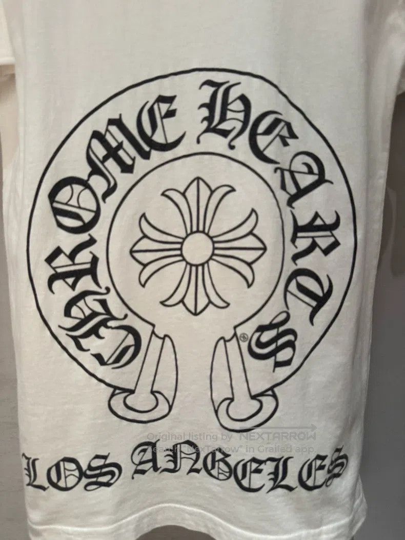 Chrome Hearts CHROME HEARTS White Crew Neck Los Angeles City Limited Sho Size US S / EU 44-46 / 1 - 3 Thumbnail