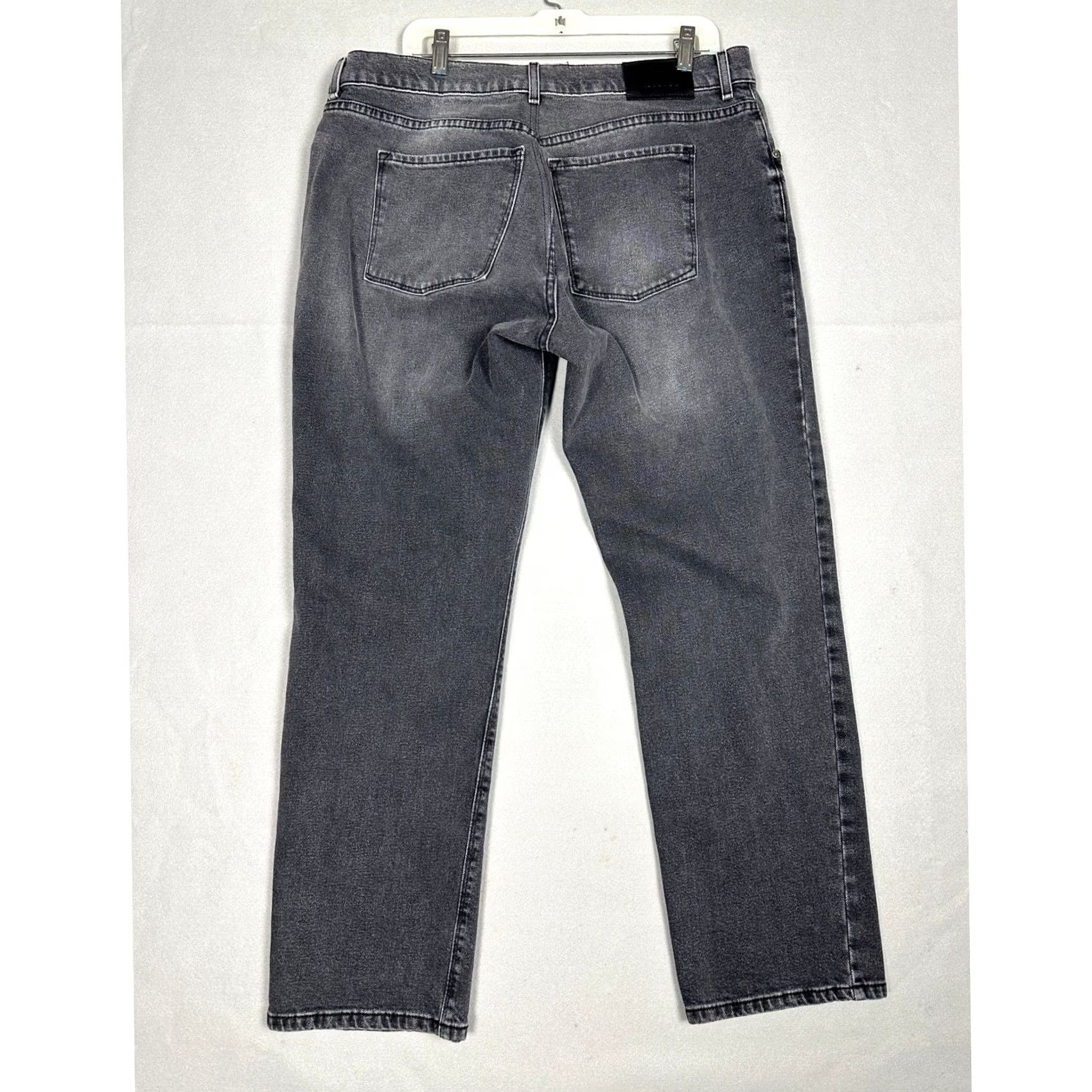 Mott & Bow Mott & Bow Slim Fit Jeans Mens 38x30 Dark Grey Faded Stretch Denim Pants EUC Size US 38 / EU 54 - 2 Thumbnail