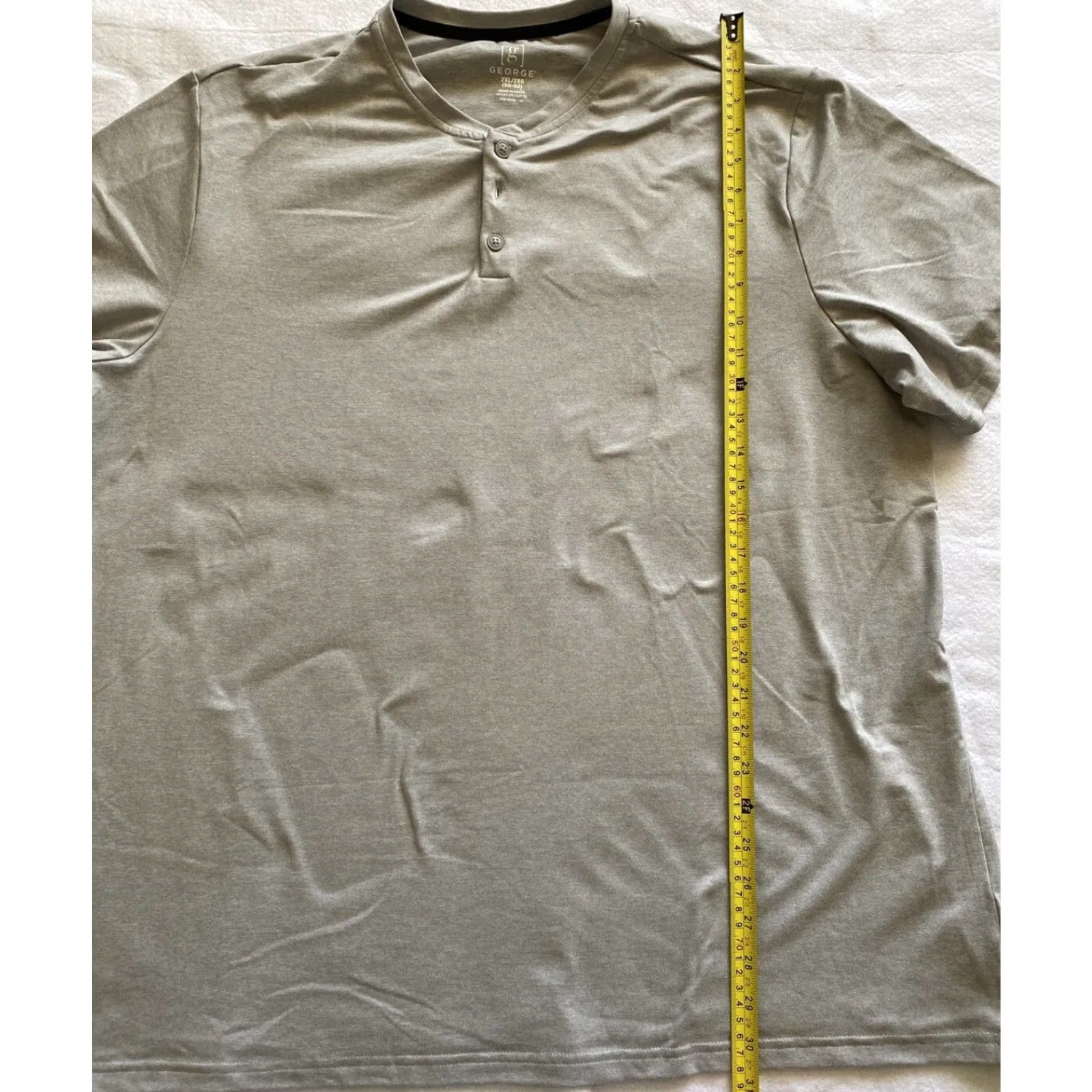 George George T Shirt Men’s XXL Gray Short Sleeve Super Soft Cotton Blend Basic Tee Short Sleeve Mens 2XL Solid Gray George Size US XXL / EU 58 / 5 - 5 Thumbnail
