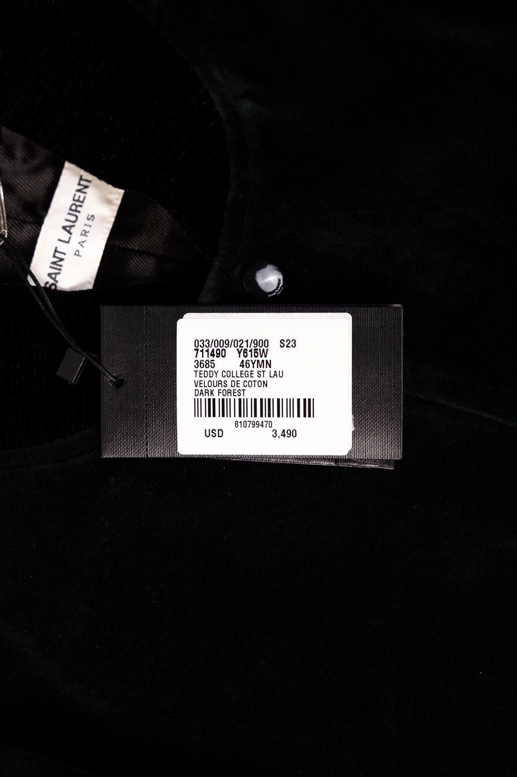 Saint Laurent Paris Saint Laurent Velour Bomber Jacket Size US S / EU 44-46 / 1 - 6 Thumbnail