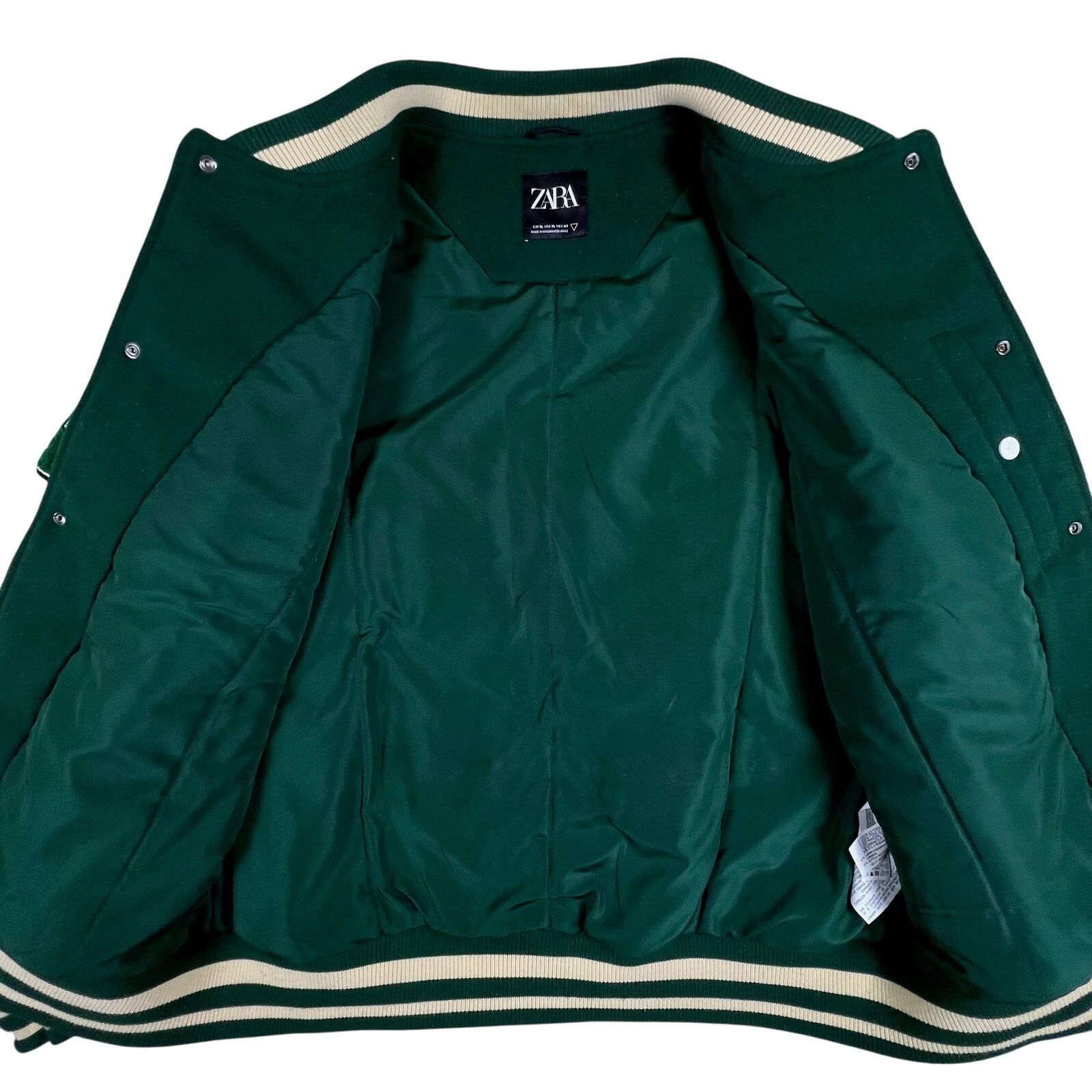 Zara Zara “Crystal Clear” Varsity Jacket XL Embroidered Cactus Size US XL / EU 56 / 4 - 5 Thumbnail