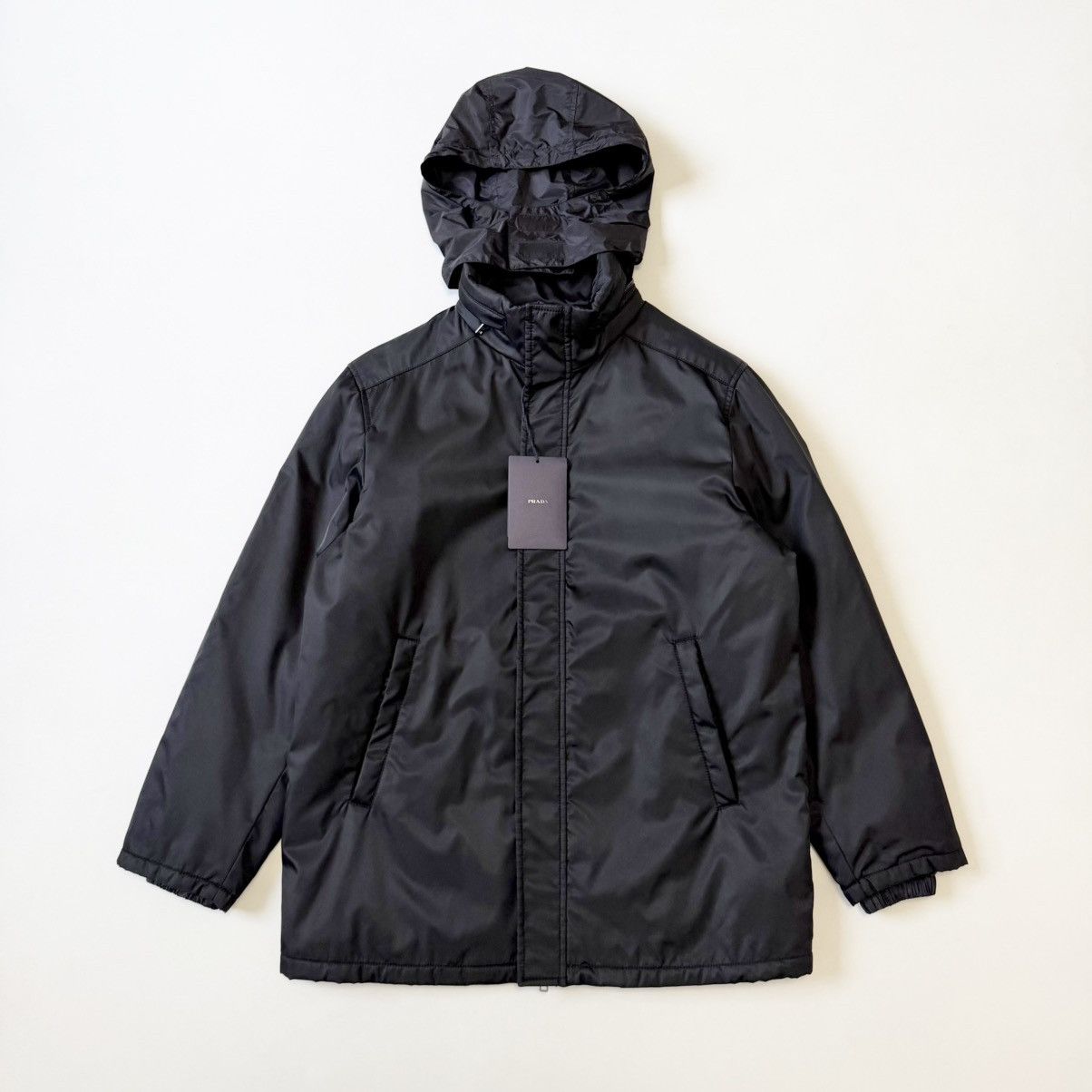 Prada A/W 24 Black Nylon Hooded Utility Jacket Size US L / EU 52-54 / 3 - 1 Thumbnail