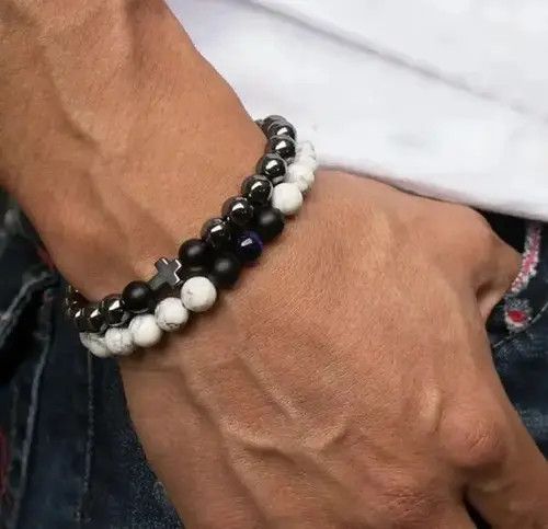 Jewelry Double Cross Bead Bracelets Size ONE SIZE - 3 Thumbnail
