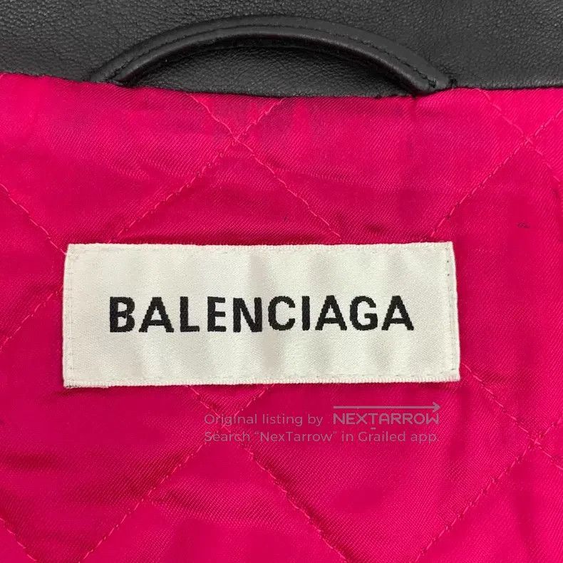Balenciaga Balenciaga Black Lamb Leather Collar Zip-Up Long Sleeve Le Size 4XL / US 24-26 - 5 Thumbnail