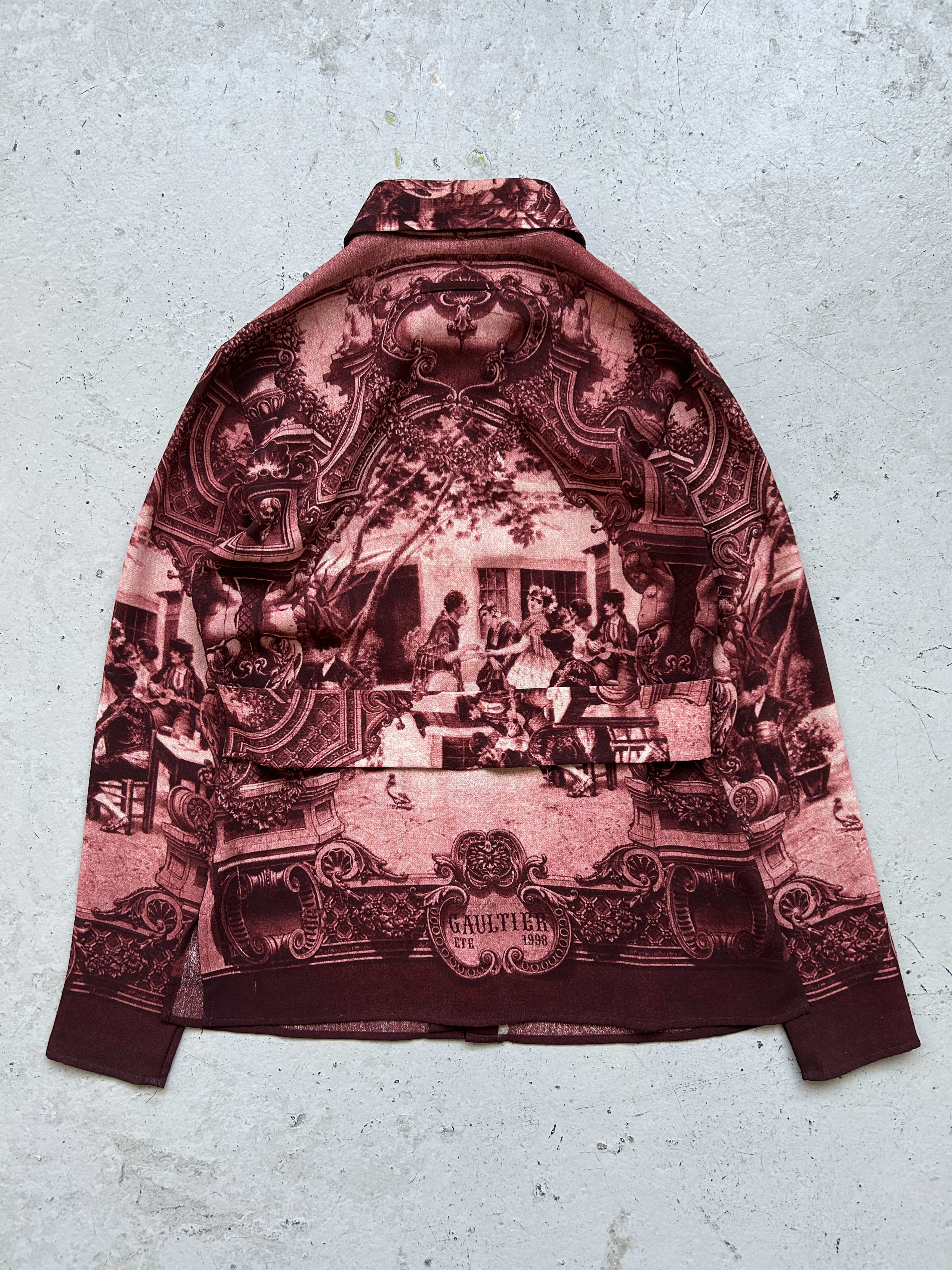 Jean Paul Gaultier Jean Paul Gaultier SS98 Maroon Print Button Up Size S / US 4 / IT 40 - 3 Thumbnail