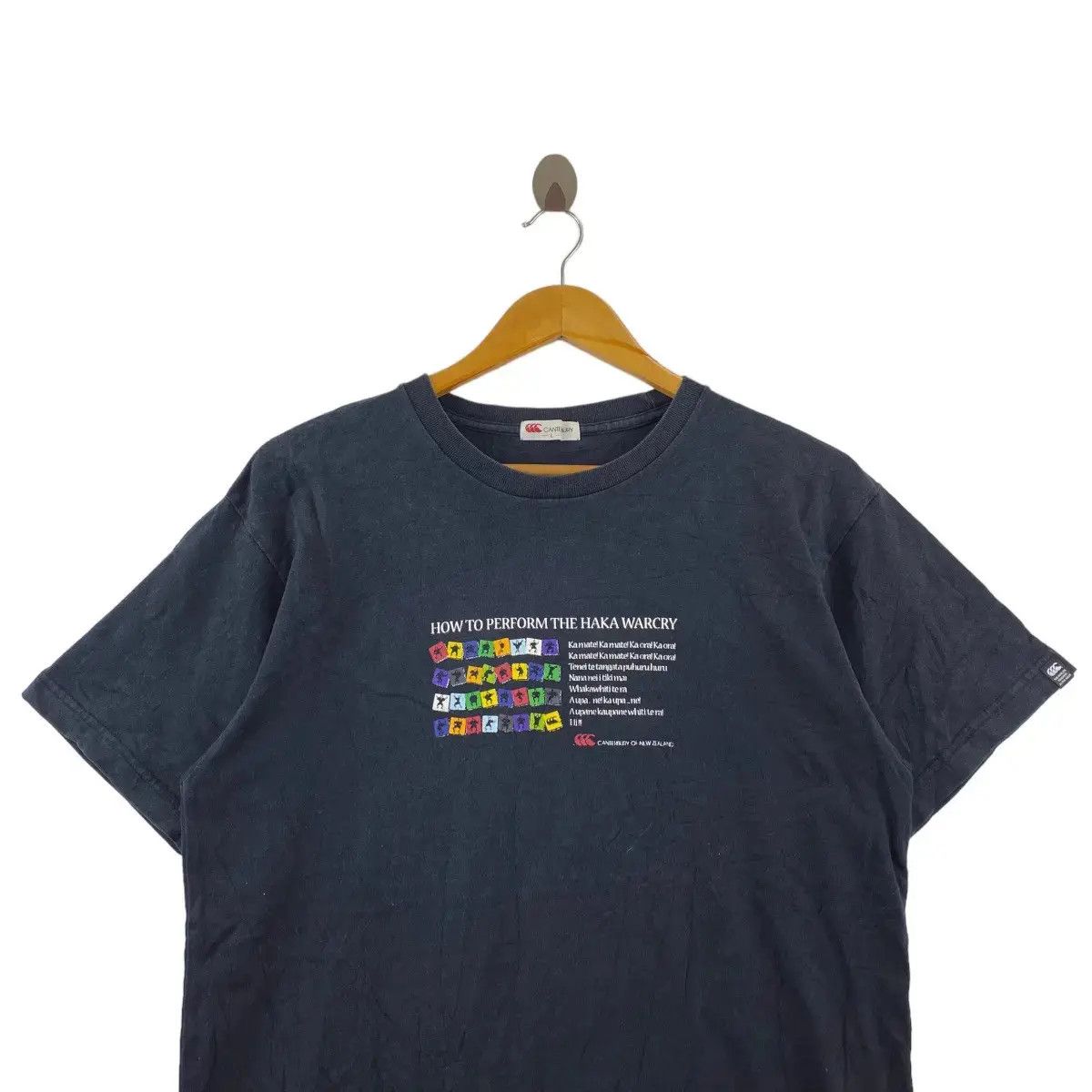 Canterbury of New Zealand Vintage CANTERBURY NEW ZEALAND Haka Warcry Rugby Tee Shirt Size US L / EU 52-54 / 3 - 2 Thumbnail