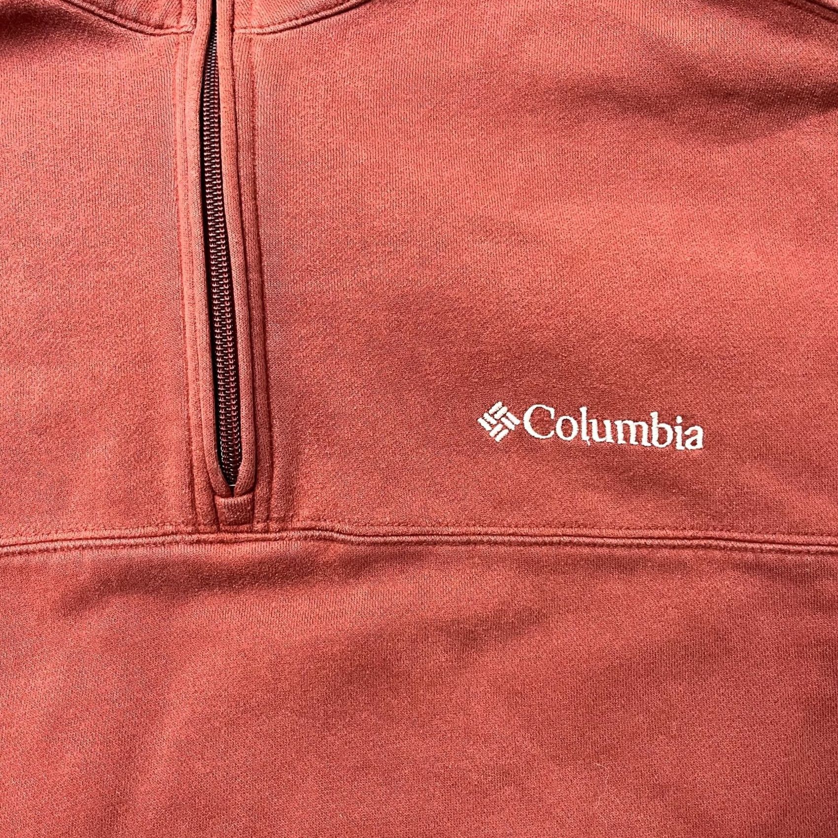 Vintage Columbia Sweatshirt Mens Large Orange Fleece 1/4 Zip Pullover Mock Neck Outdoor Size US L / EU 52-54 / 3 - 2 Thumbnail