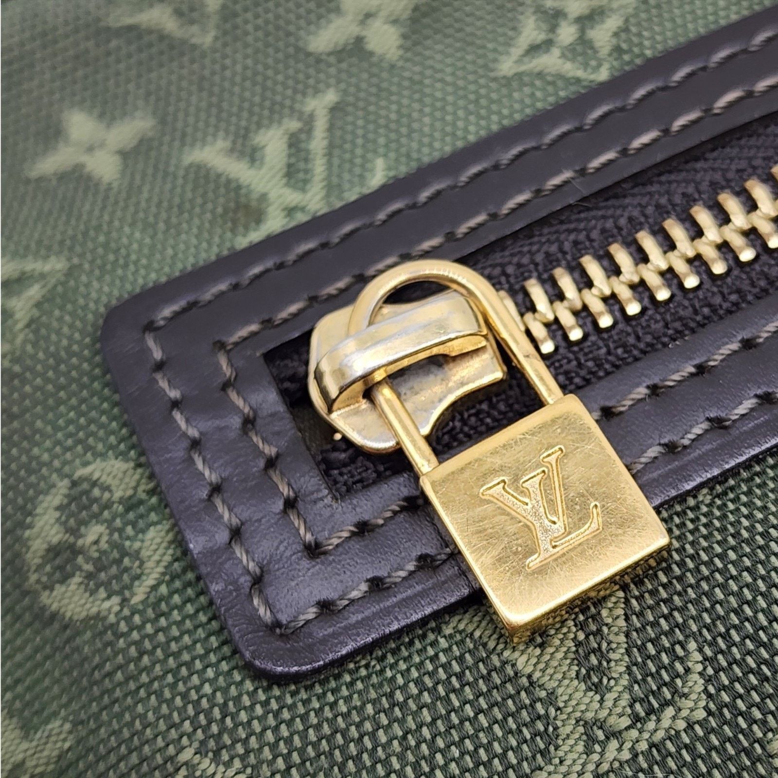 Louis Vuitton Khaki Green Monogram Mini Lin Lucille PM Bag Size ONE SIZE - 5 Thumbnail