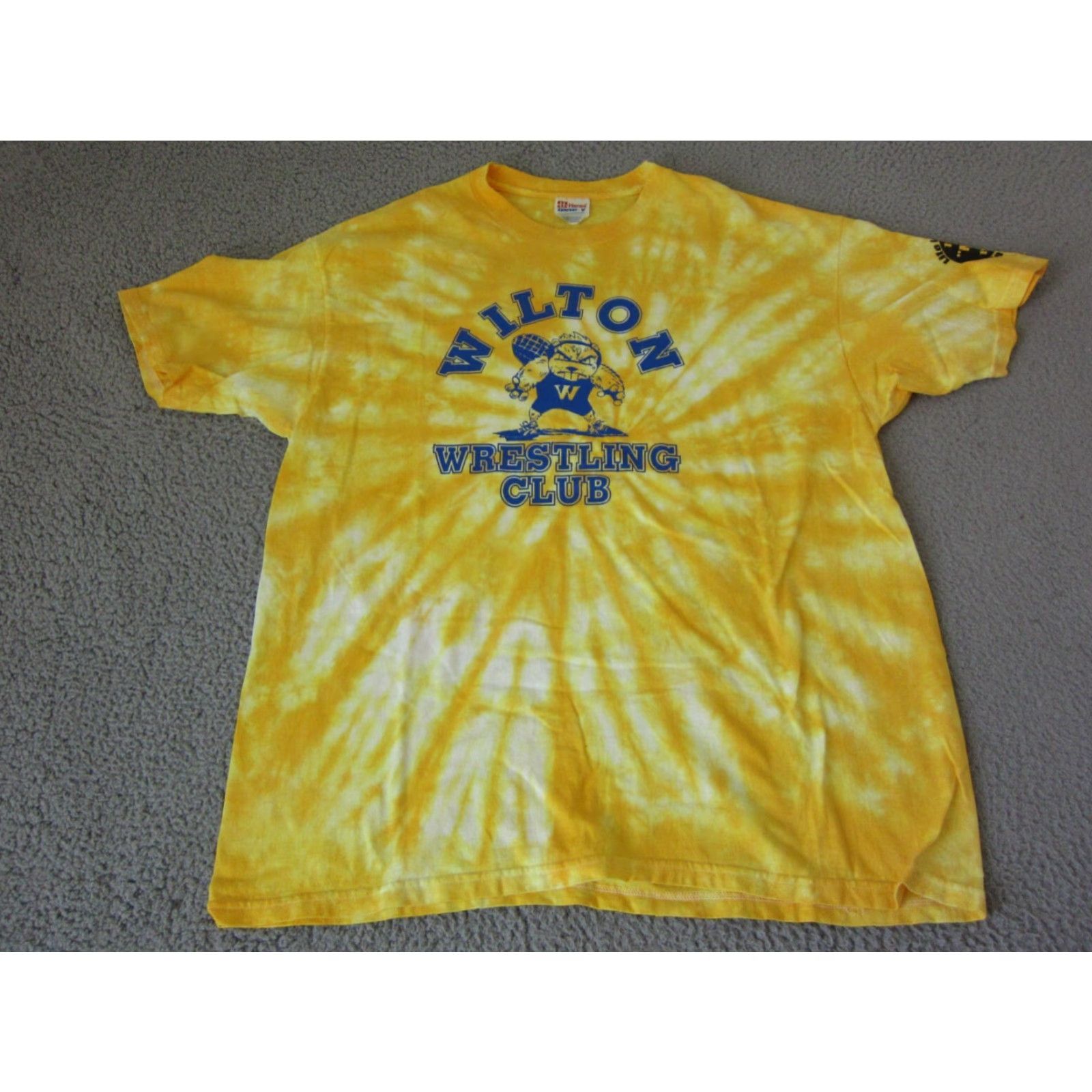 Hanes VINTAGE Hanes Wrestling Shirt Adult XL Gold 80s School Mens Short Sleeve Crew Neck T-Shirt Size US XL / EU 56 / 4 - 2 Thumbnail