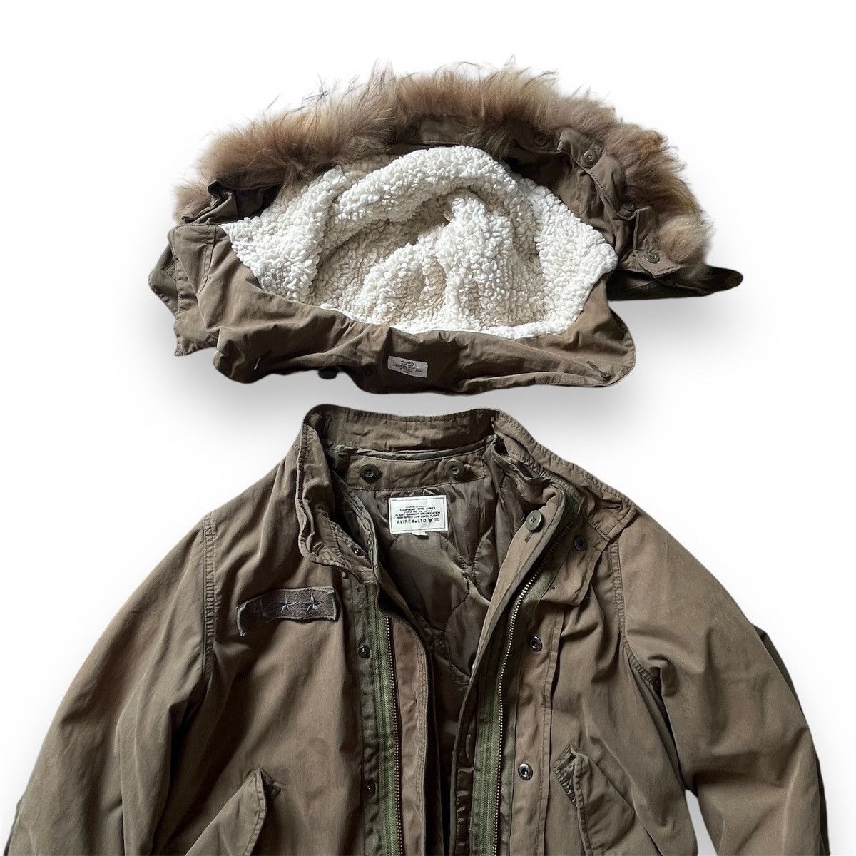 Alpha Industries Avirex Alpha Industries Hood Fur Ruff Long Parka Jacket Size US M / EU 48-50 / 2 - 21 Thumbnail