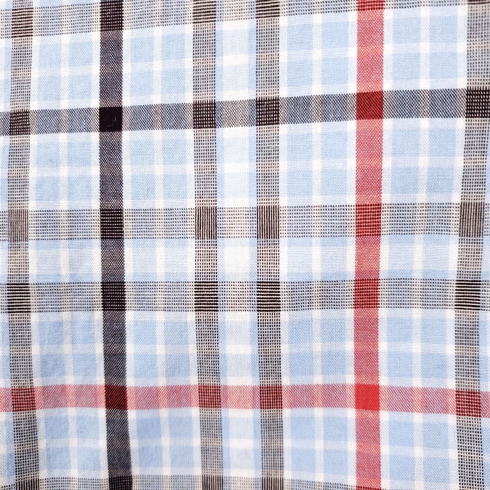 Tasso Elba Tasso Elba Blue Plaid Long Sleeve Collared Dress Shirt Mens XL Size 46R - 5 Thumbnail