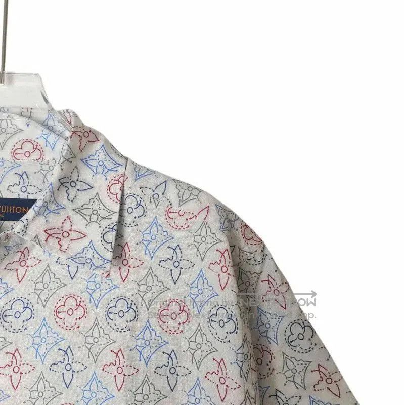 Louis Vuitton Louis Vuitton Women's Cotton Shirt with Pattern . Size L / US 10 / IT 46 - 3 Thumbnail