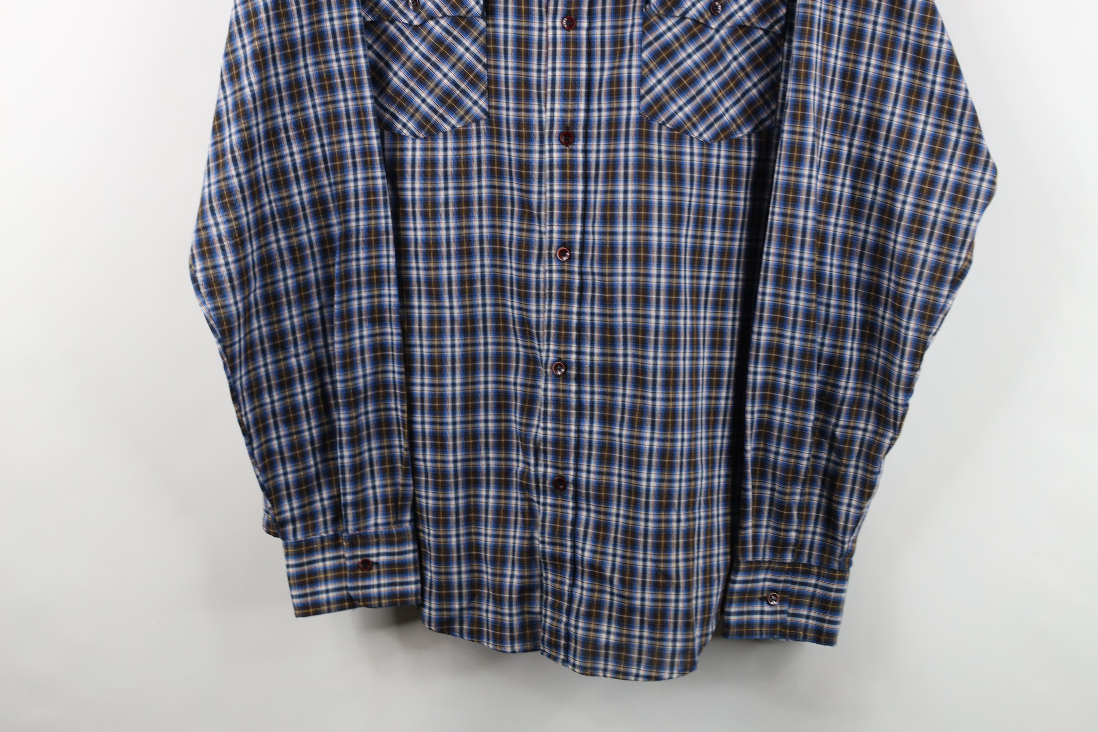 Vintage Vintage 70s Rockabilly Western Collared Button Shirt Plaid Size US XL / EU 56 / 4 - 3 Thumbnail