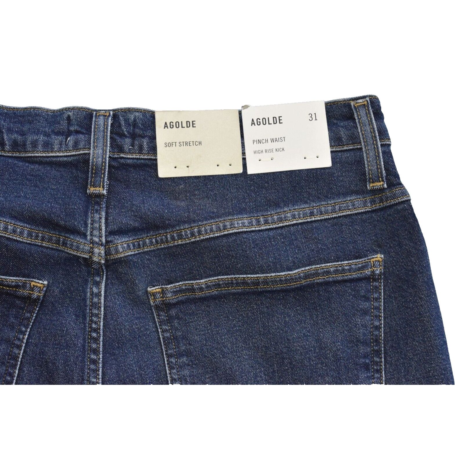 Agolde NWT AGOLDE Soft Cotton Pinch Waist High Rise Kick Jeans 31 Size 31" - 4 Thumbnail
