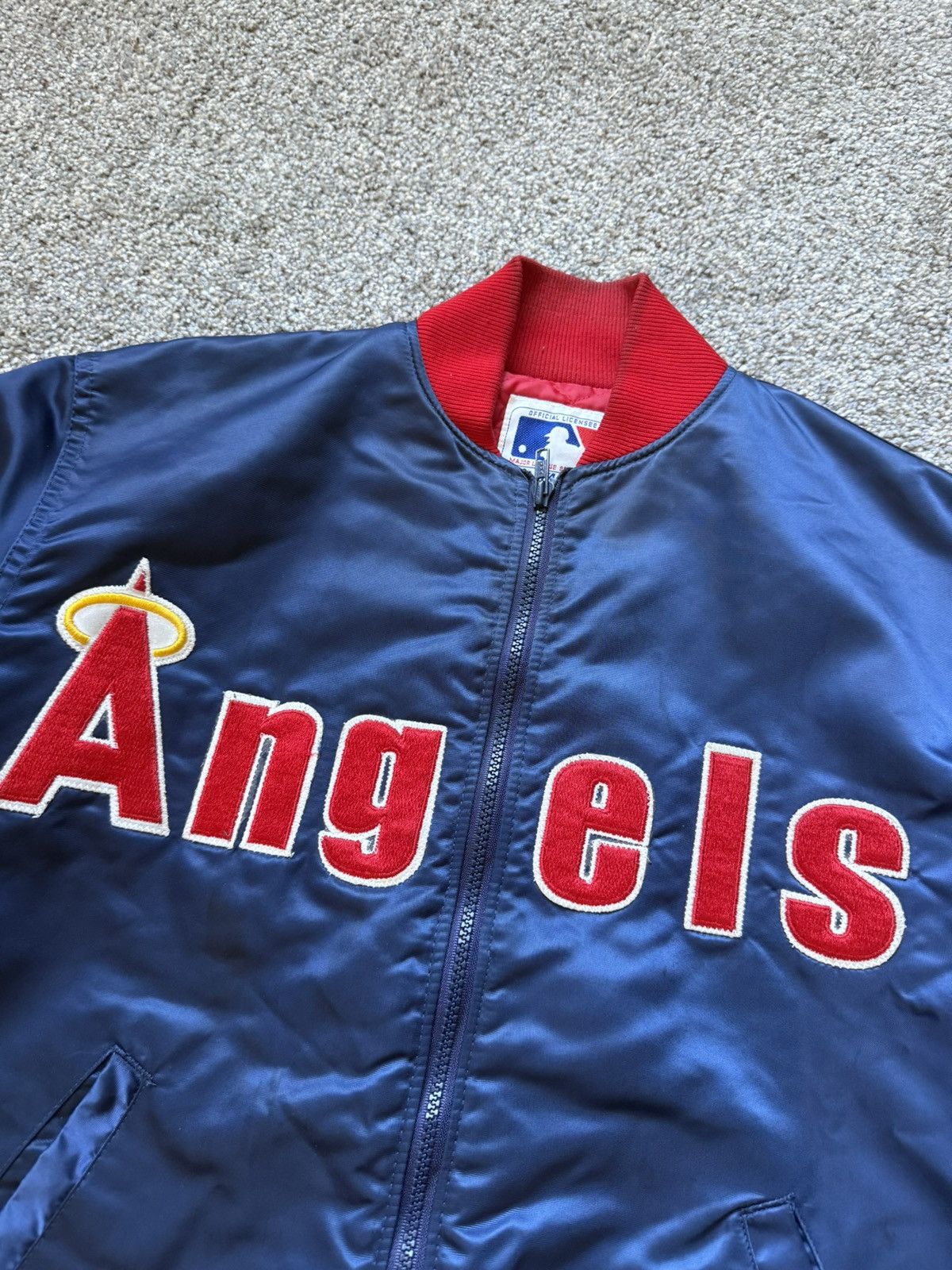 Starter Vintage Starter MLB Los Angeles Alngels Satin Bomber Jacket Size US M / EU 48-50 / 2 - 2 Thumbnail
