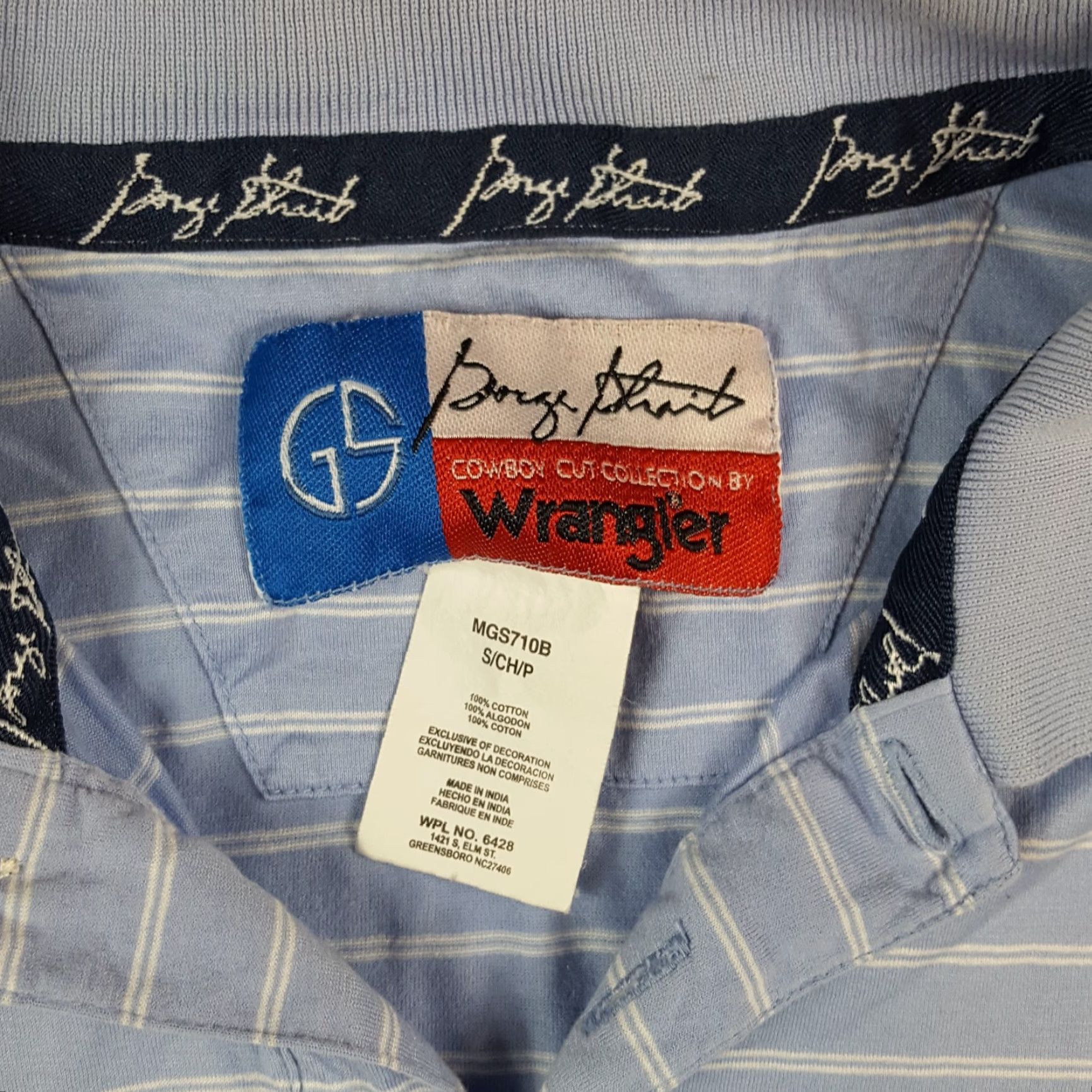 Wrangler VINTAGE Wrangler George Strait Men's Shirt Short Sleeve Cotton Blue 90s Western Collared Shirt S Men Size US S / EU 44-46 / 1 - 3 Thumbnail