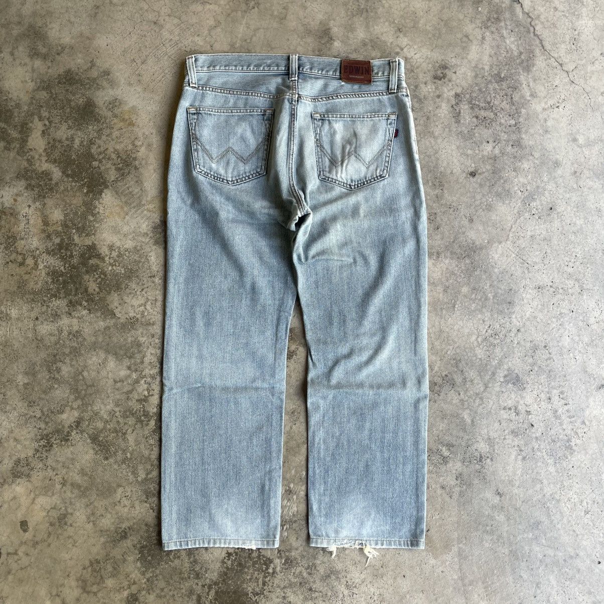 Edwin 🔥Vintage Edwin 403 Stoned Washed Distress Denim Jeans Size US 35 - 4 Thumbnail