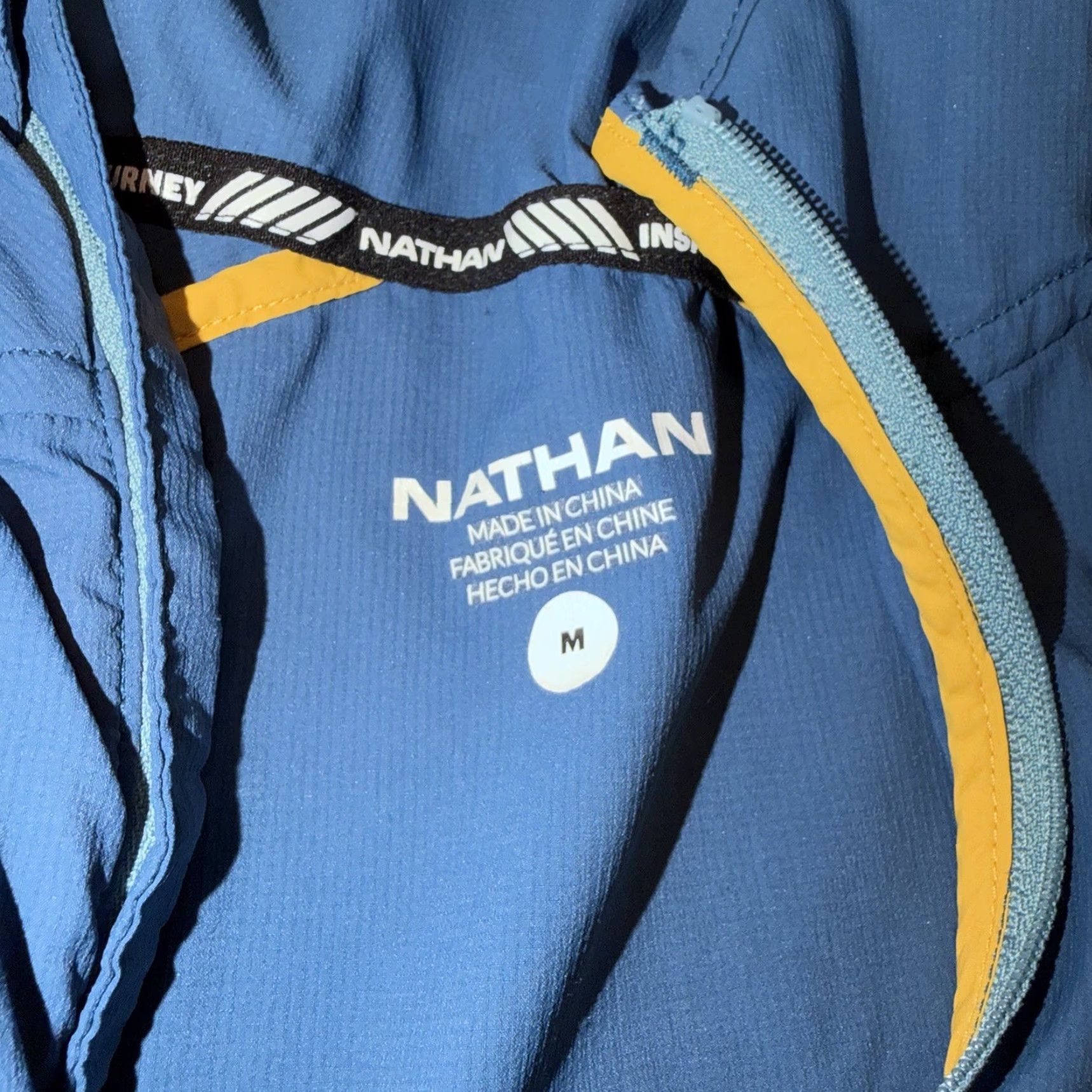 Vintage NATHAN Stealth Jacket Hooded Women Blue Yellow NS90060 Medium M Regular Size NS90060-50061-S Running & Jogging Activewear Jacket Size M / US 6-8 / IT 42-44 - 4 Thumbnail
