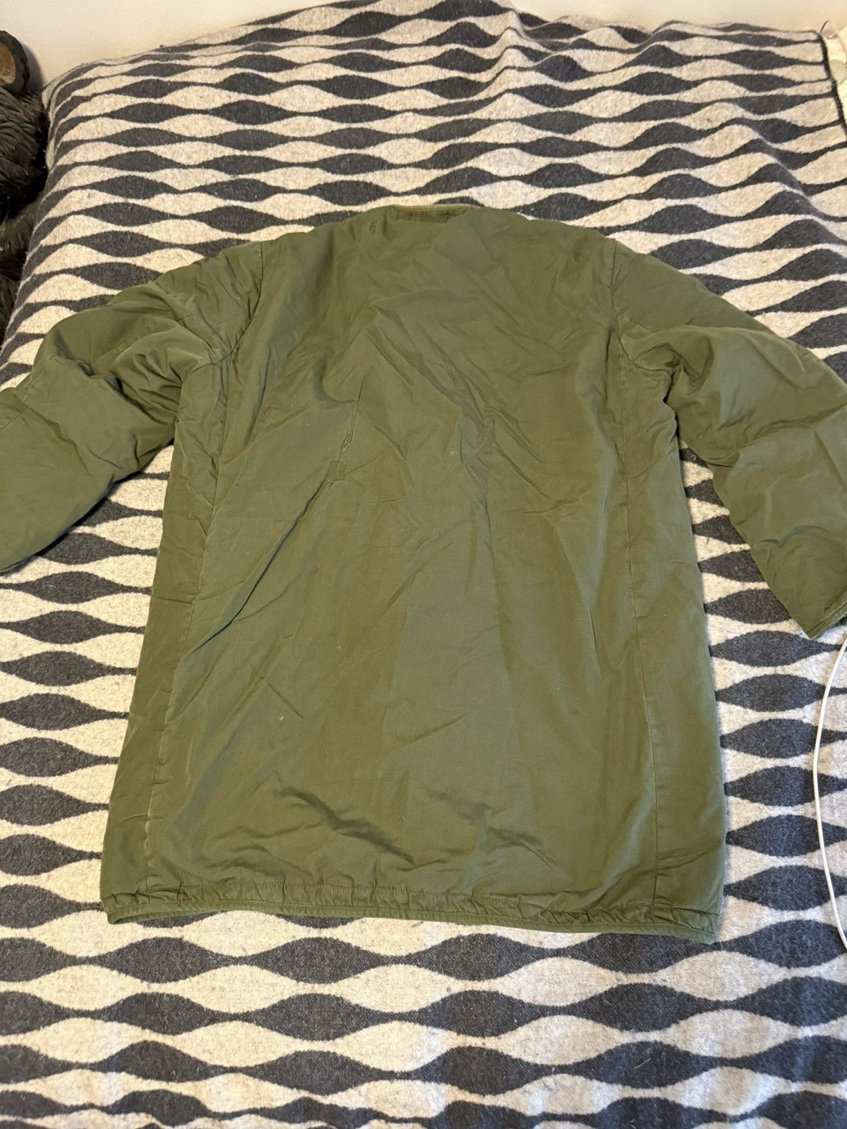 Vintage Swedish fleece lined green parka liner 80s Size US XL / EU 56 / 4 - 2 Thumbnail