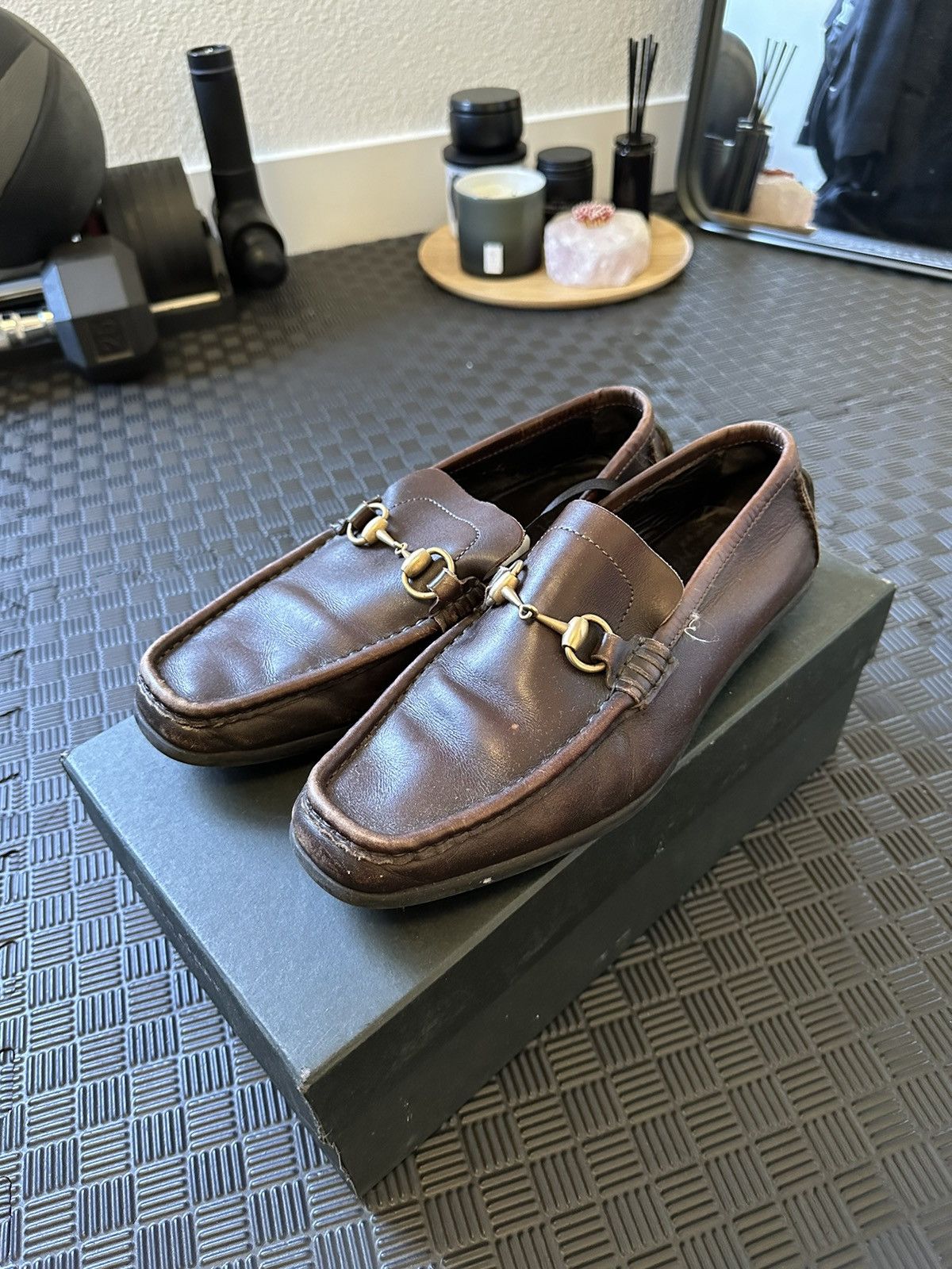Gucci Brown Leather Gucci Drivers Size US 9 / EU 42 - 1 Thumbnail