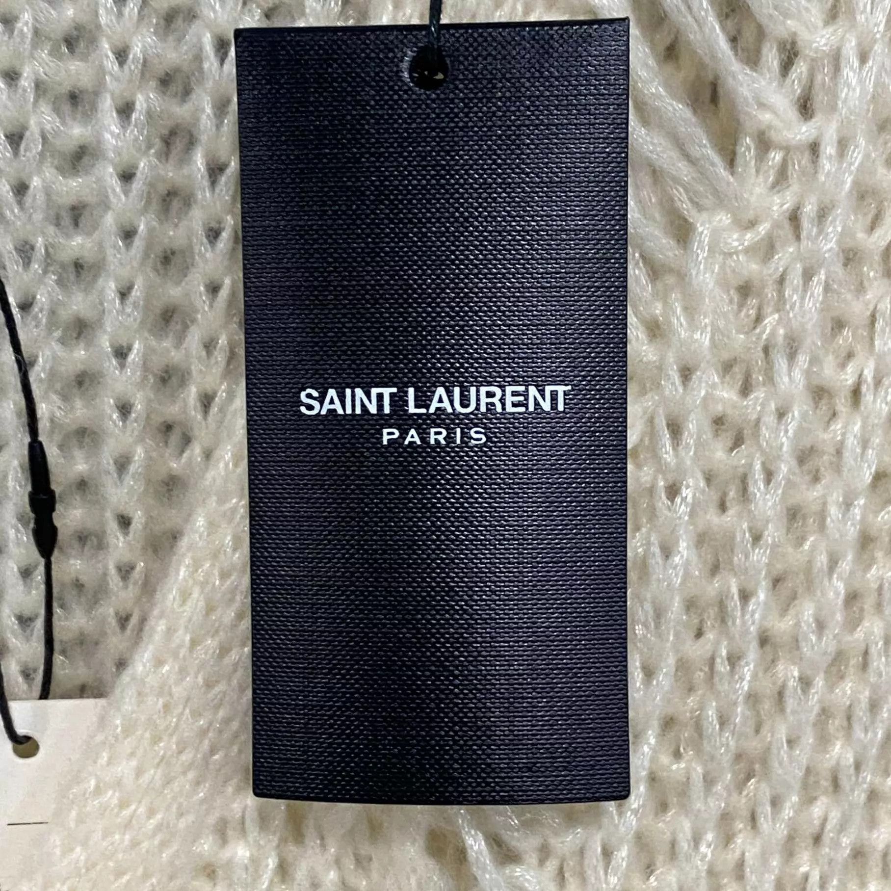 Saint Laurent Paris Saint Laurent White Knit Cardigan M New Size M / US 6-8 / IT 42-44 - 4 Thumbnail