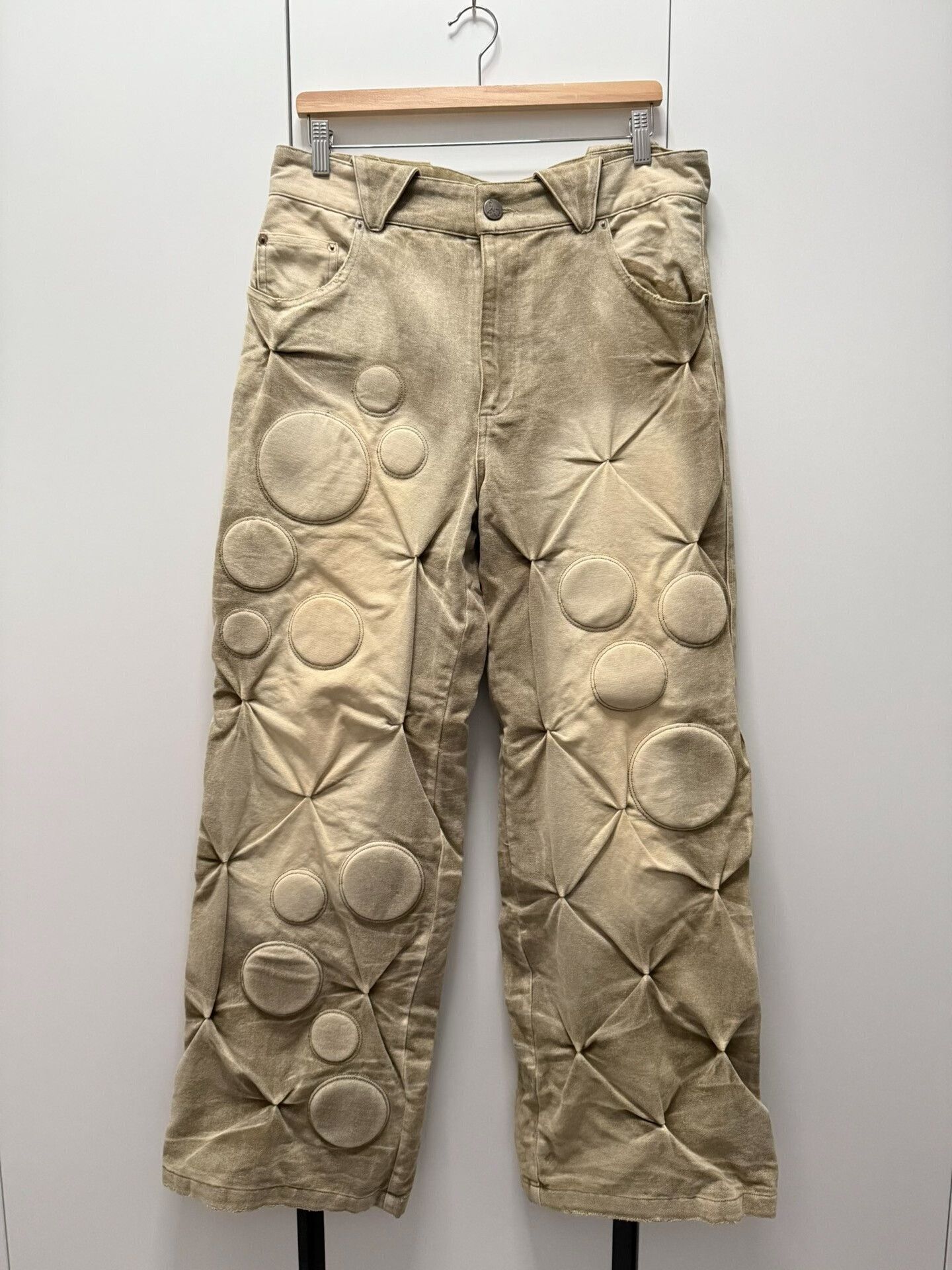 Bad Son padded long work pants in beige Size US 34 / EU 50 - 1 Thumbnail
