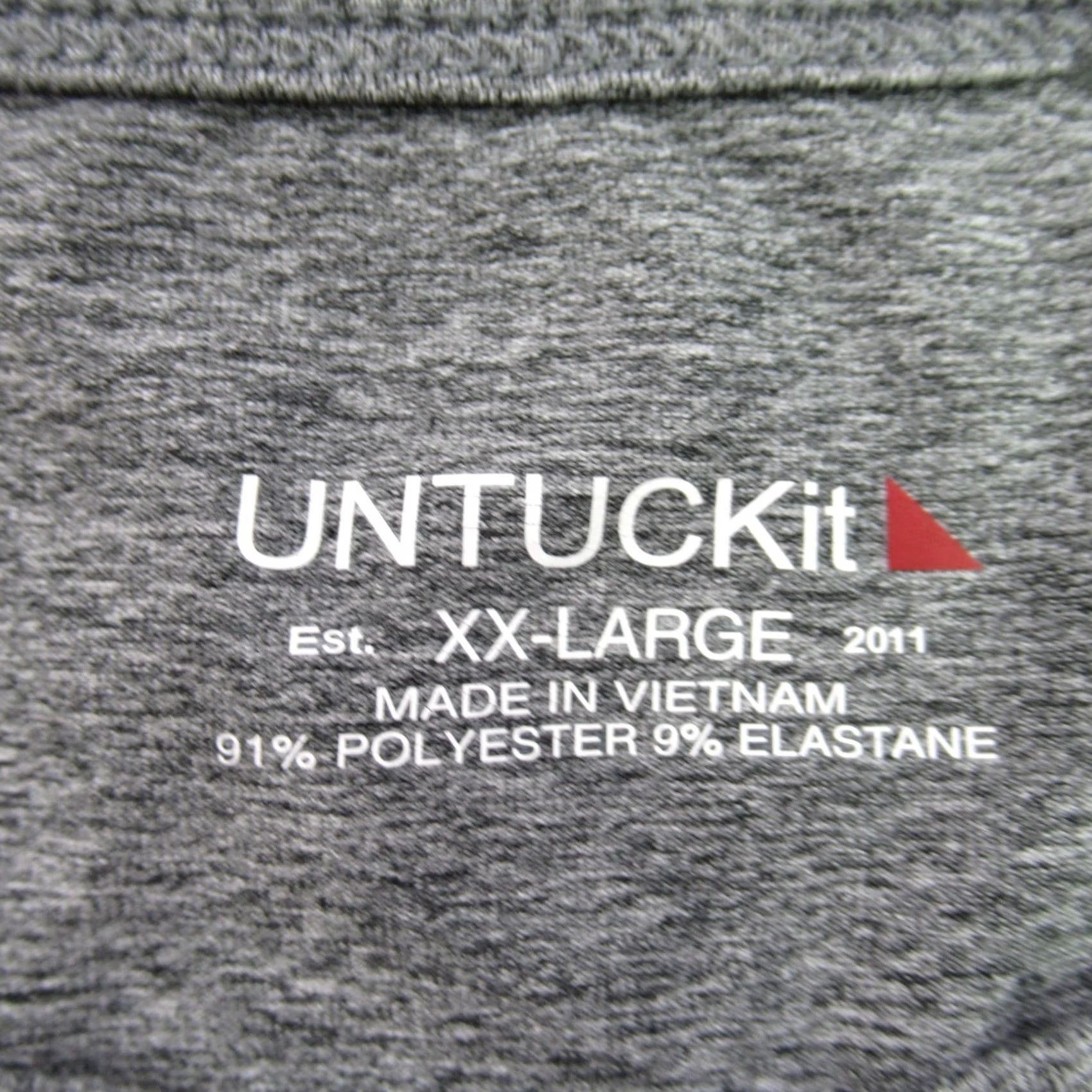 UNTUCKit Untuckit Shirt 2XL Gray Short Sleeve Crew Neck Lightweight Outdoors Mens Size US XXL / EU 58 / 5 - 4 Thumbnail