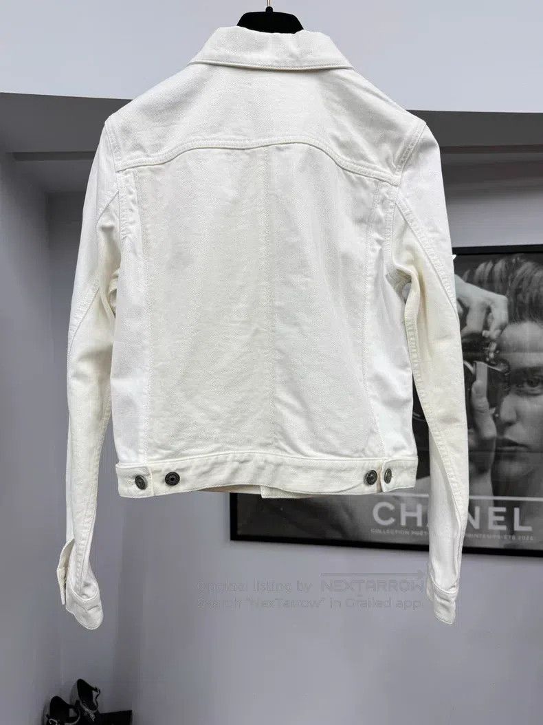 Dior Dior White and beige bee denim jacket Size XS / US 0-2 / IT 36-38 - 3 Thumbnail