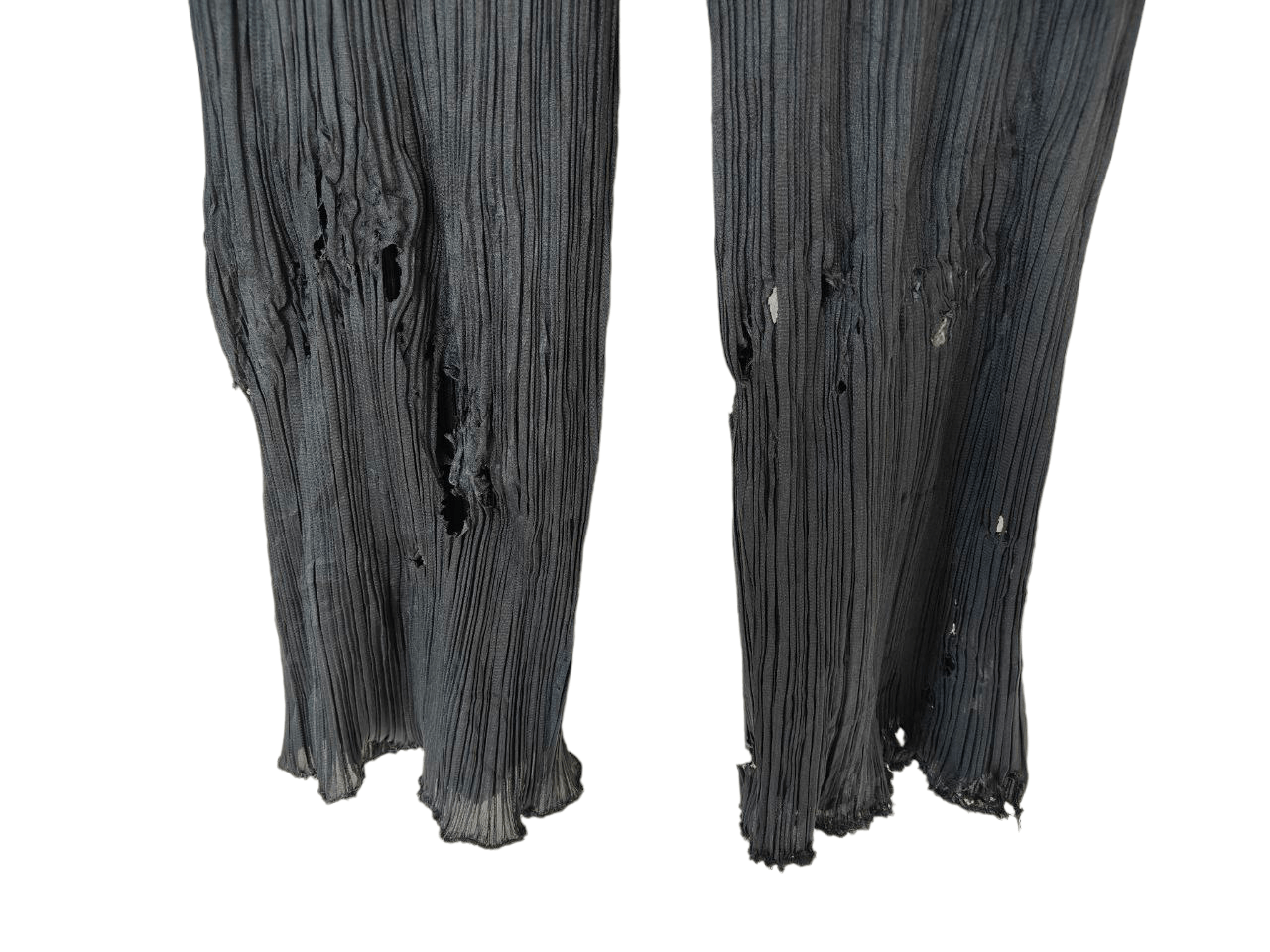 Issey Miyake Thrashed Ripped Damaged Pleats Please Pleated Pant Size 26" / US 2 / IT 38 - 2 Thumbnail
