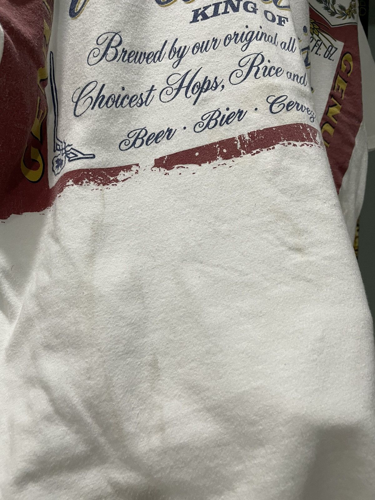 Budweiser Vintage Rare Budweiser King Of Beer Tee Size US XL / EU 56 / 4 - 5 Thumbnail