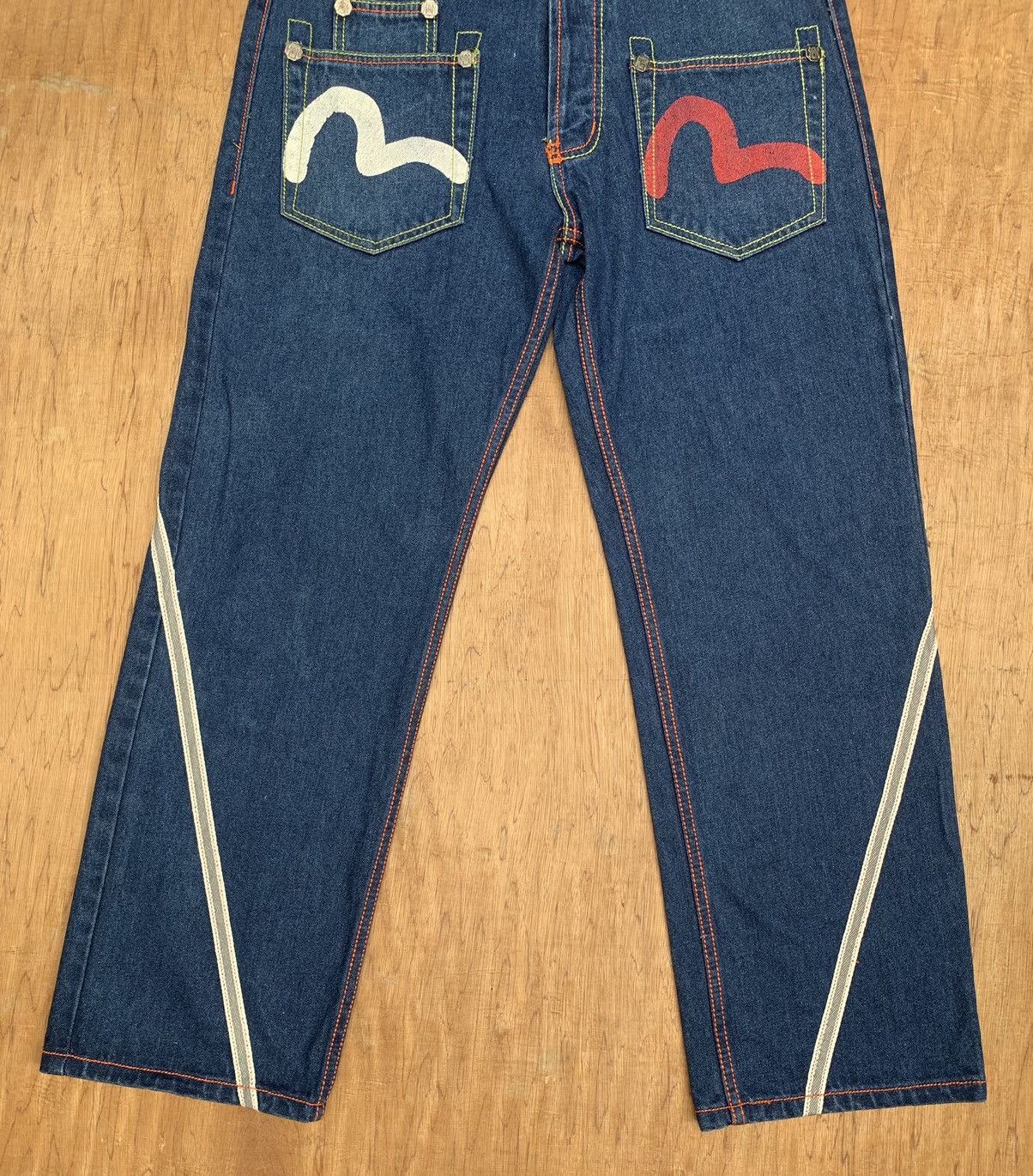 Vintage REVE Evisu Logo Japanese Denim Pants Size US 34 / EU 50 - 9 Thumbnail