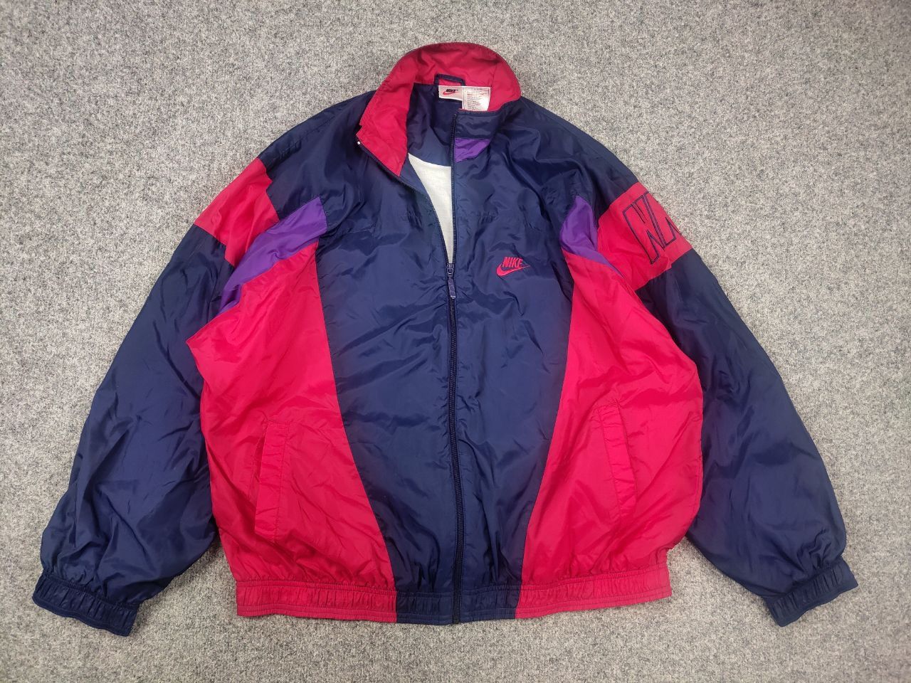 Nike Vintage 90's Nike Swoosh Tracksuit Bright neon Pants Jacket Size US L / EU 52-54 / 3 - 3 Thumbnail