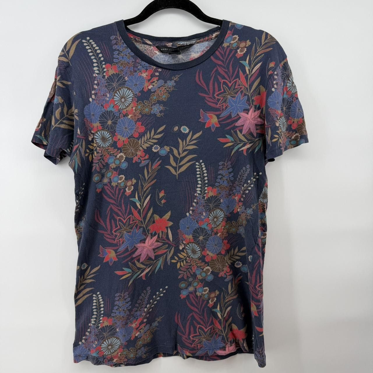 Marc by Marc Jacobs Marc by Marc Jacobs Men's S Floral Print T-Shirt Dark Navy Size US S / EU 44-46 / 1 - 2 Thumbnail