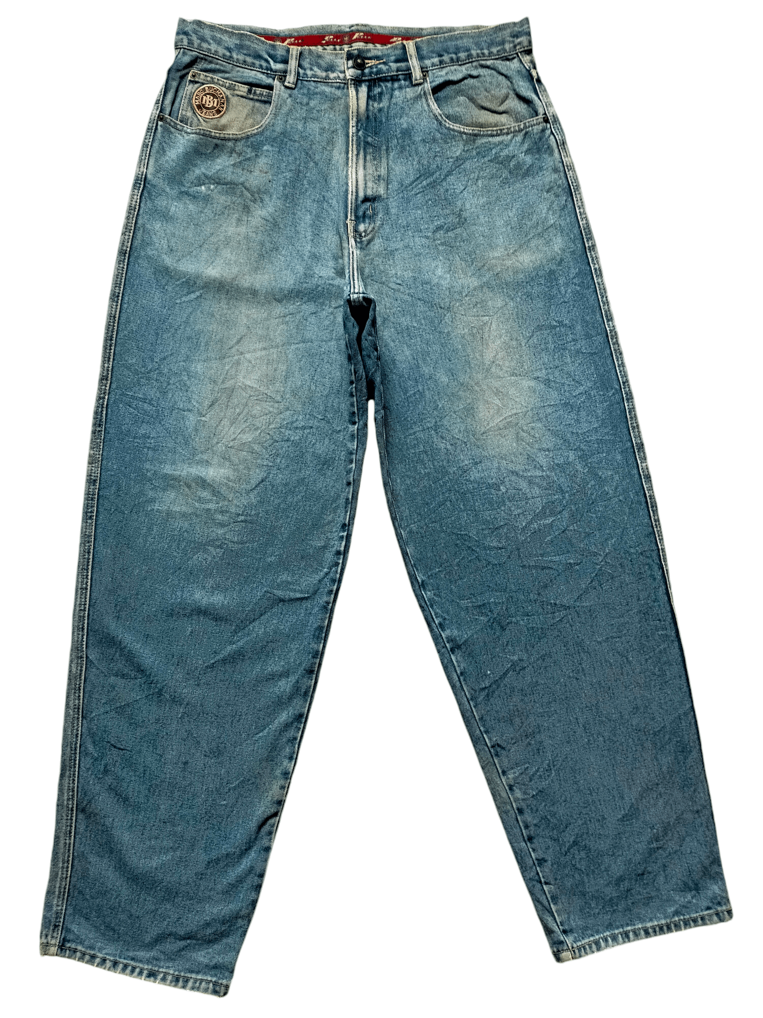 Pelle Pelle Pelle Pelle Marc Buchanan Embroidered Baggy Jeans Size US 36 / EU 52 - 3 Thumbnail