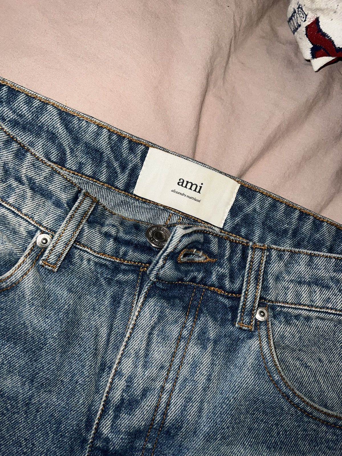 AMI AMI BLUE COTTON CLASSIC FIT JEANS Size US 30 / EU 46 - 7 Thumbnail