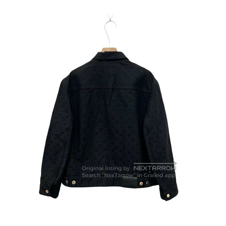 Louis Vuitton Louis Vuitton Black Dark Stripe Full Print Denim Jacket Size XS / US 0-2 / IT 36-38 - 2 Thumbnail