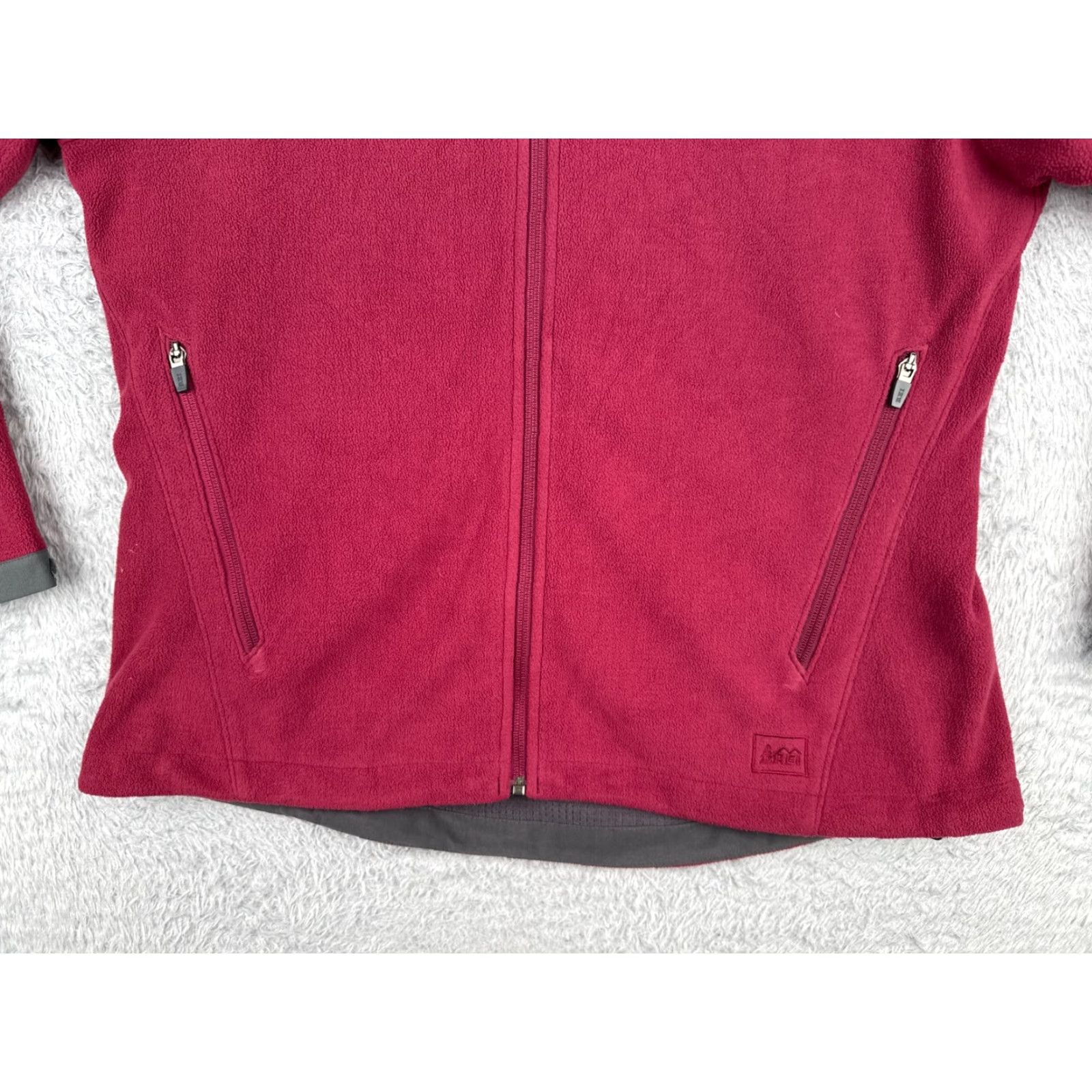 Vintage REI Jacket Womens Extra Large Red Full Zip Fleece Polyester Mock Neck Pockets Size XL / US 12-14 / IT 48-50 - 5 Thumbnail