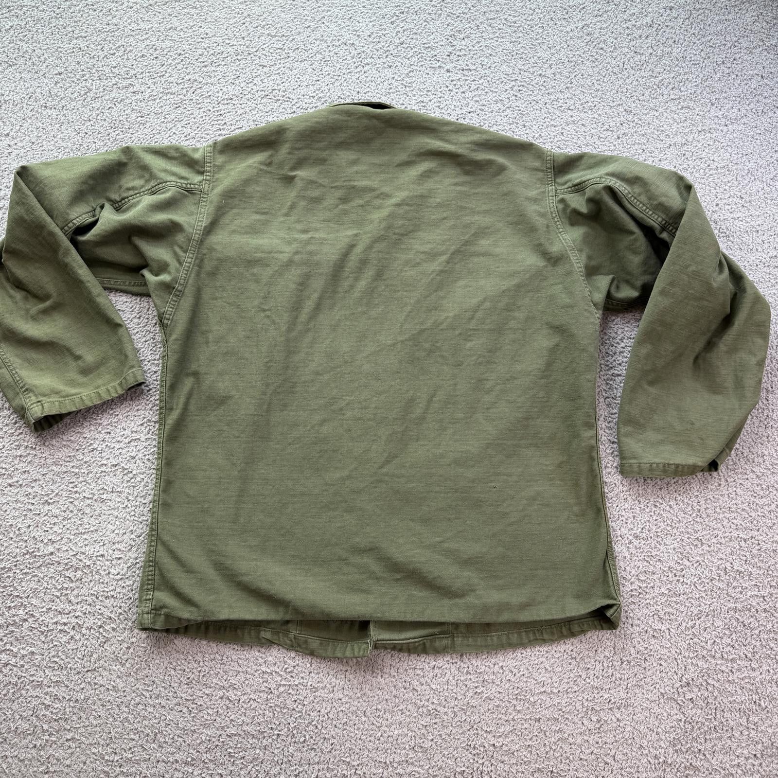 Other Vintage 1960s US Army OG-107 Shirt Vietnam Military Jacket Size US L / EU 52-54 / 3 - 2 Thumbnail