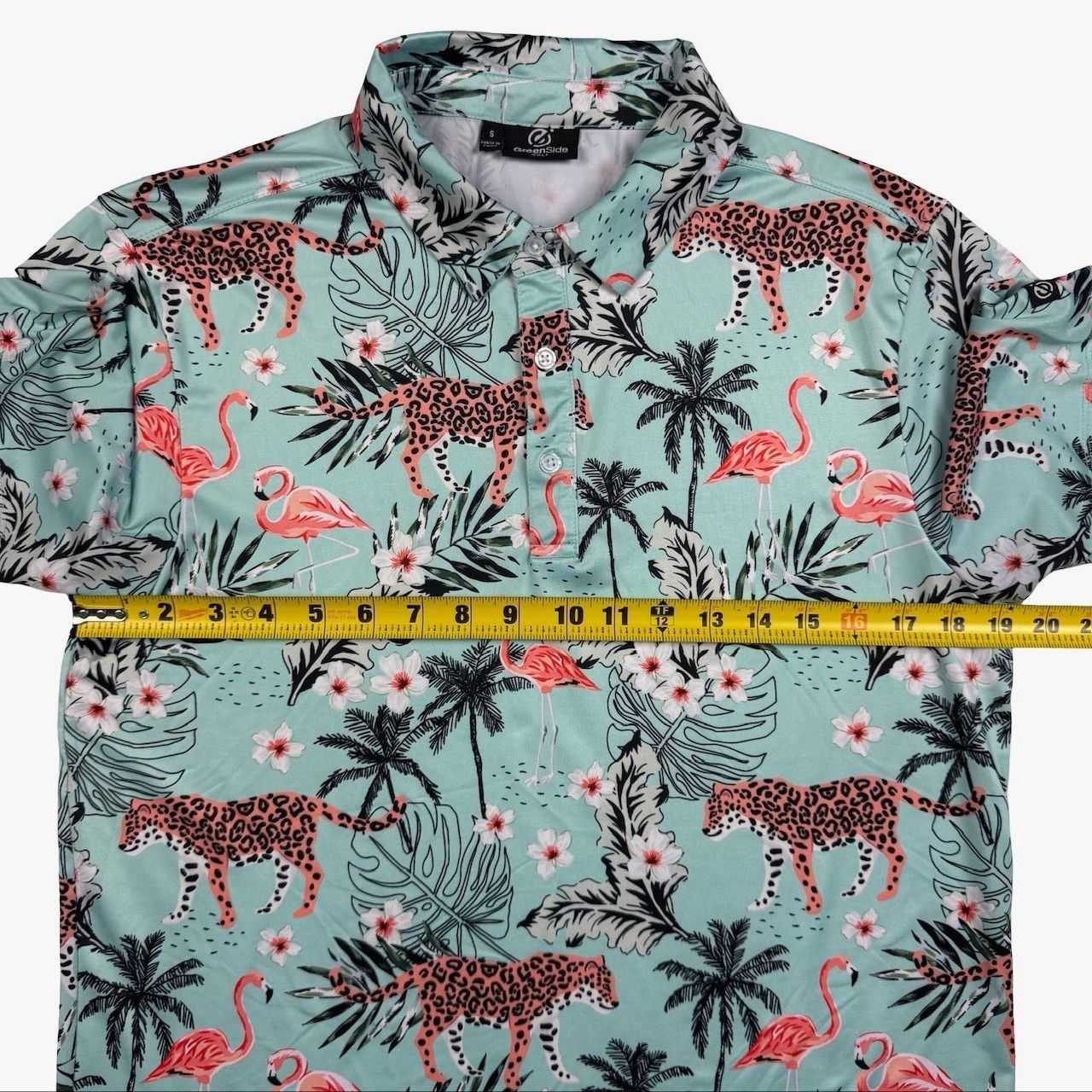 Other Greenside Golf Men's Performance Golf Polo Shirt Tiger Palms Size US S / EU 44-46 / 1 - 5 Thumbnail