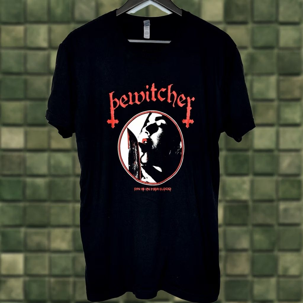 Next Level Bewitcher Sin Is In Her Blood Band T Shirt Black Metal Graphic Tee L Men Size US L / EU 52-54 / 3 - 1 Thumbnail