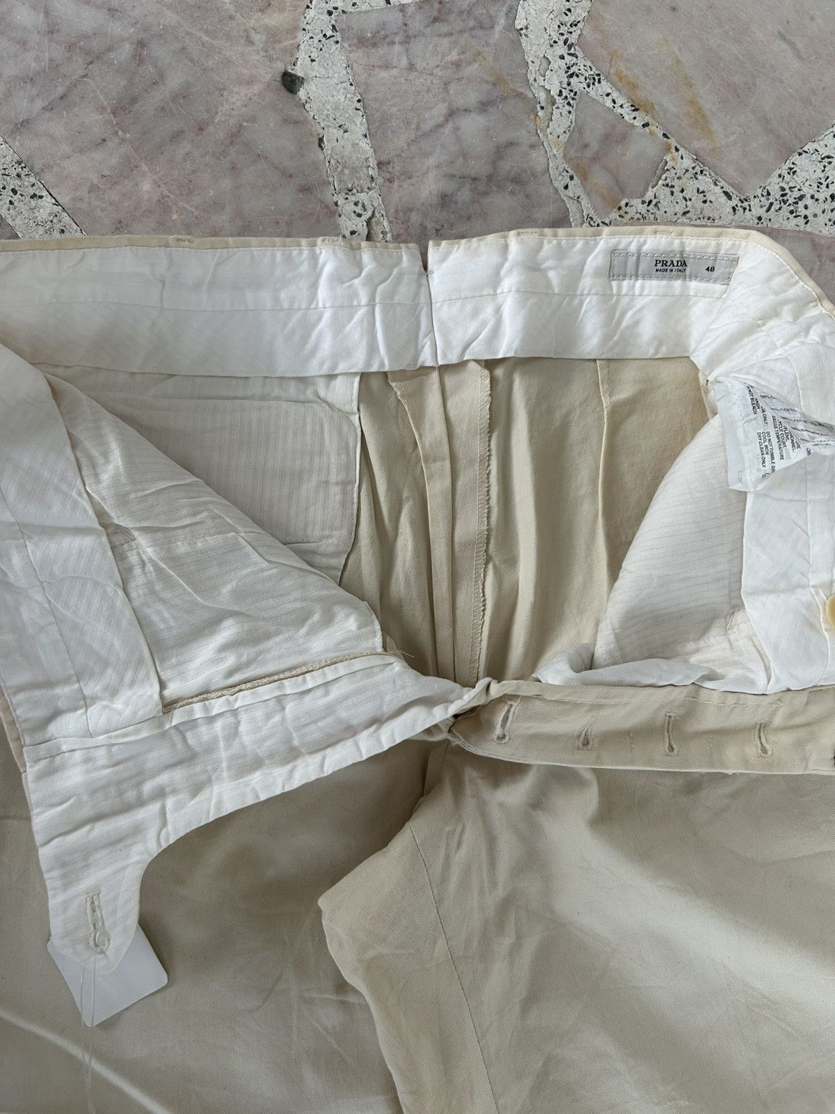 Prada NOS Prada Vintage Slacks White Size US 31 - 7 Thumbnail
