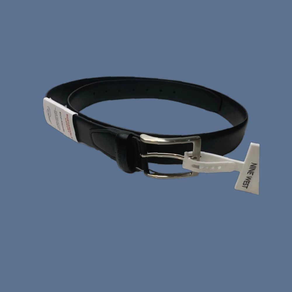 Nine West Nine West Belt Mens XL Black Vegan Leather 1.25" Width 42-44 Size ONE SIZE - 1 Thumbnail