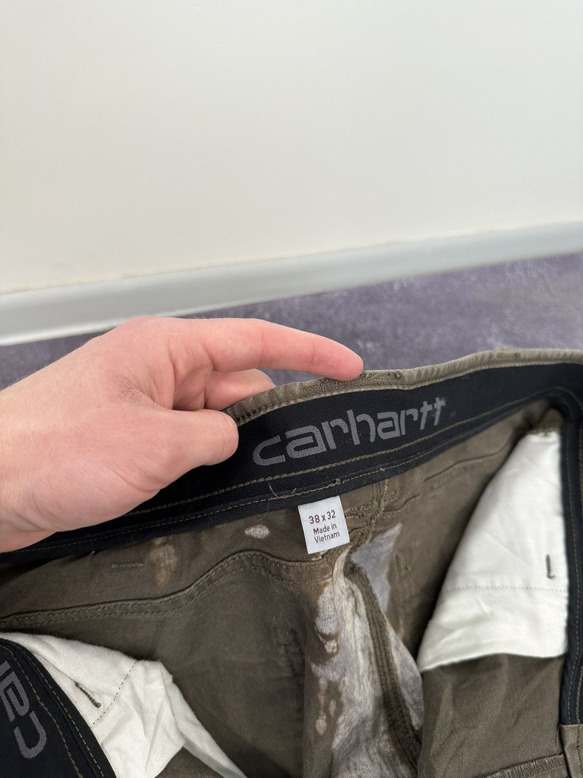 Carhartt Vintage Carhartt Double Knee Distressed USA Opium Work Pants Size US 38 / EU 54 - 21 Thumbnail